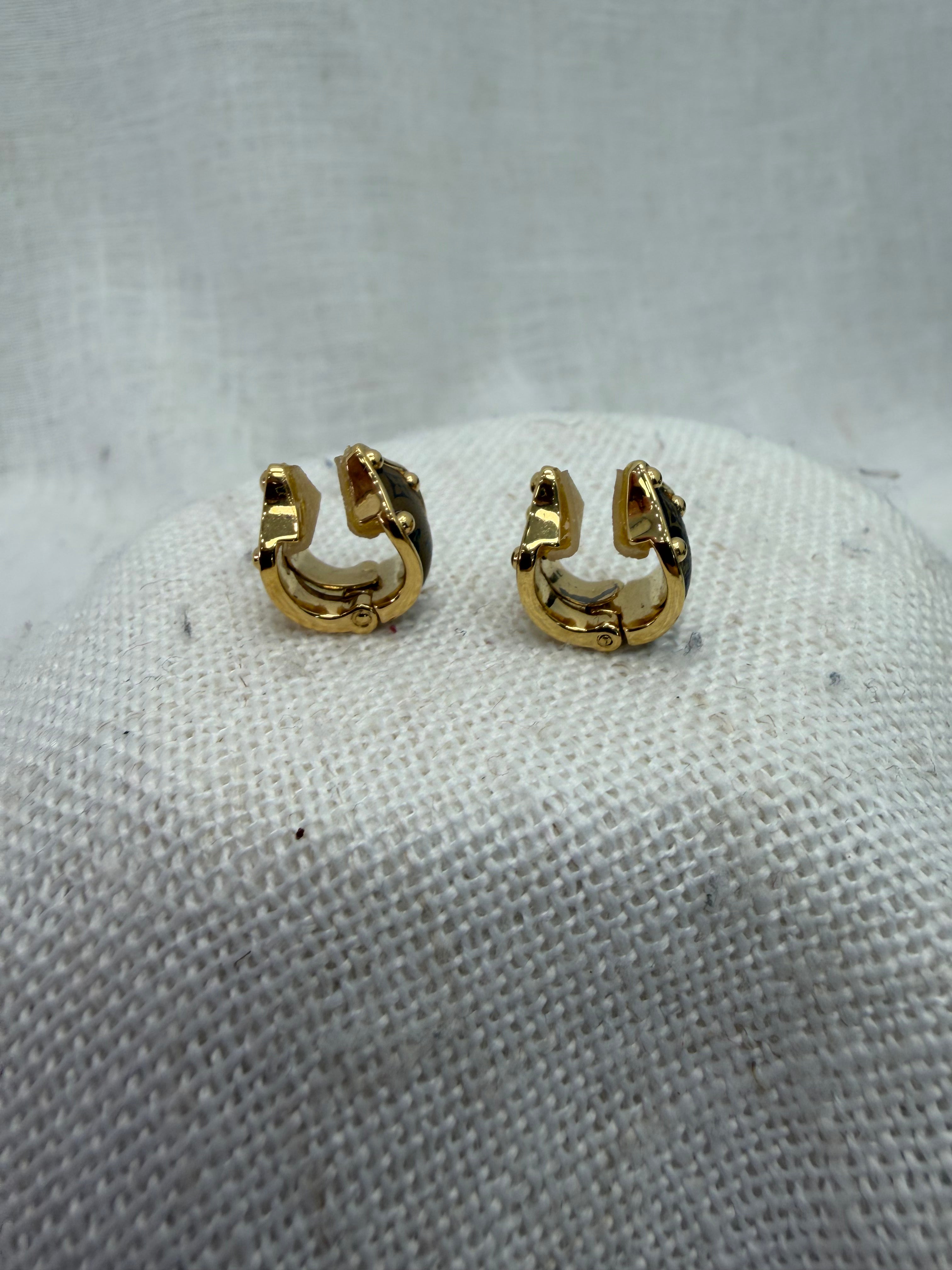 Louis Vuitton Reserse Monogram Clip on Earrings