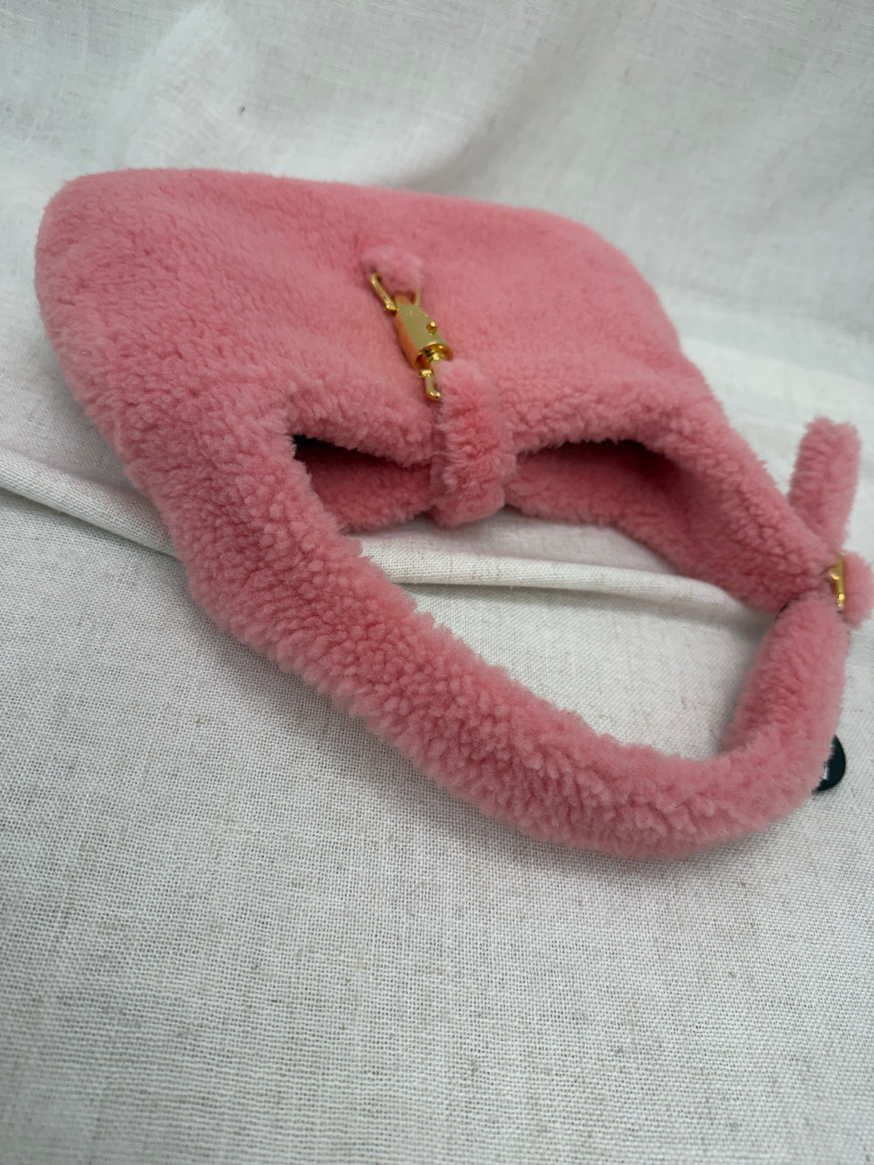 LIKE NEW- Gucci Pink Shearling 1961 Small Jackie 2Way Bag