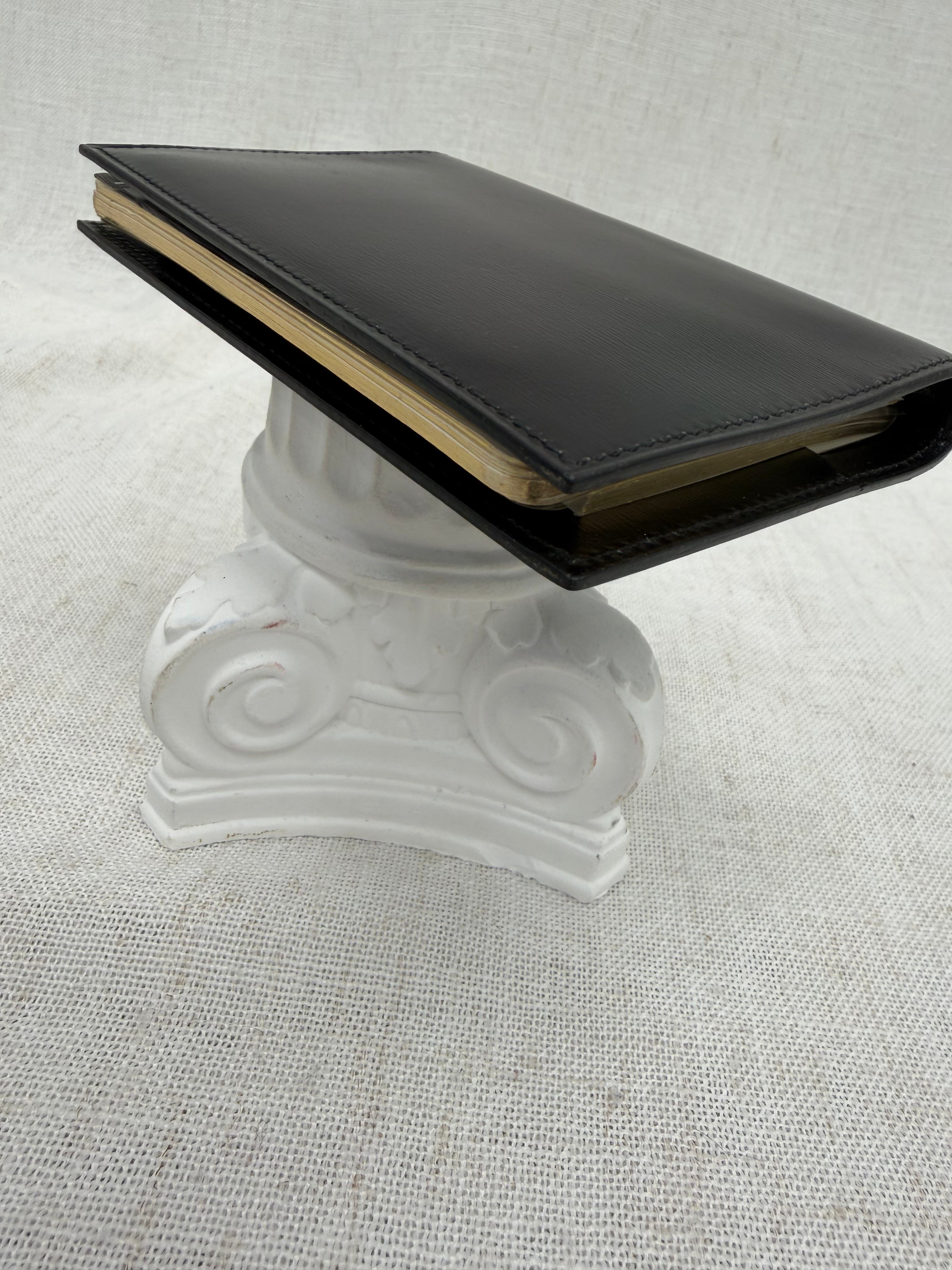 Hermes Black Box Calf Leather Passport Agenda Cover