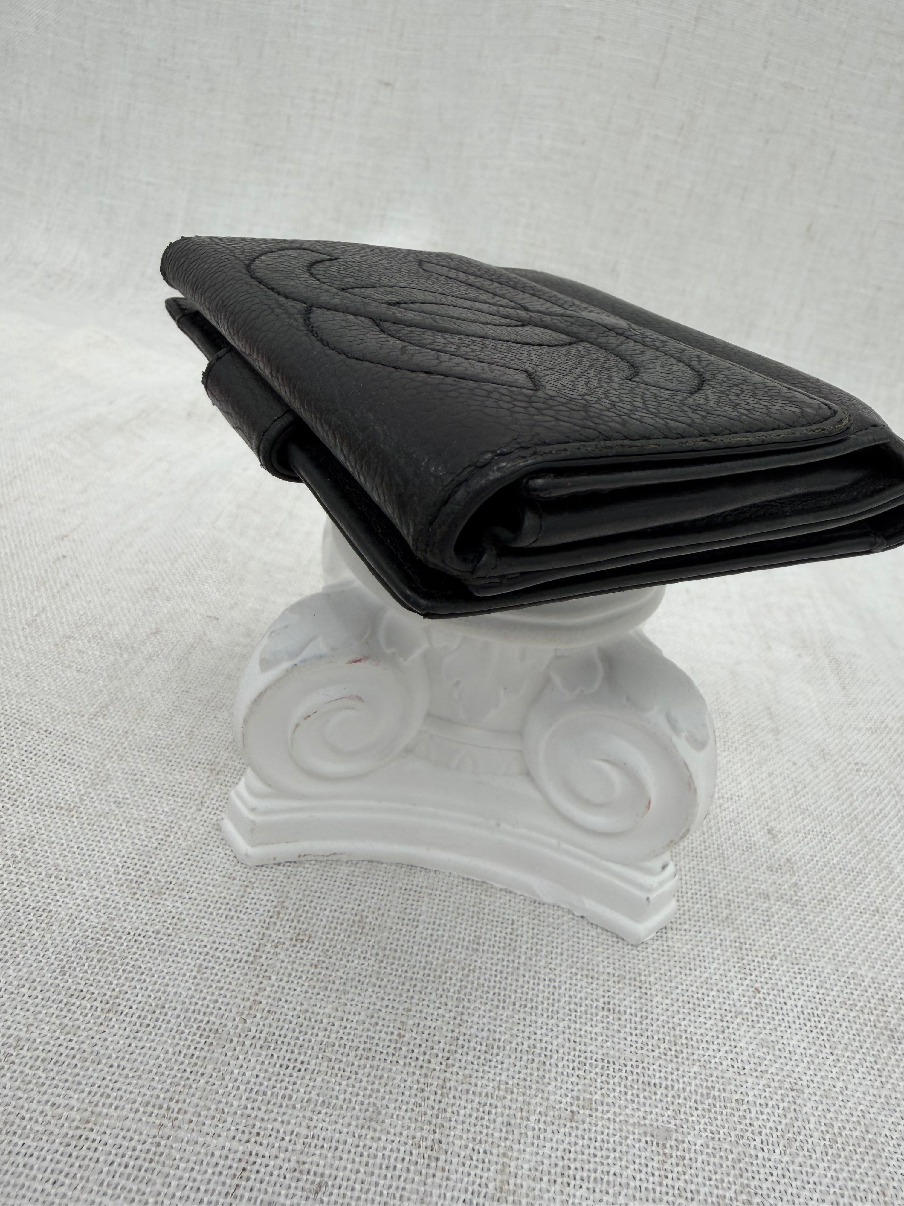 Chanel Black Caviar Leather CC Compact Wallet