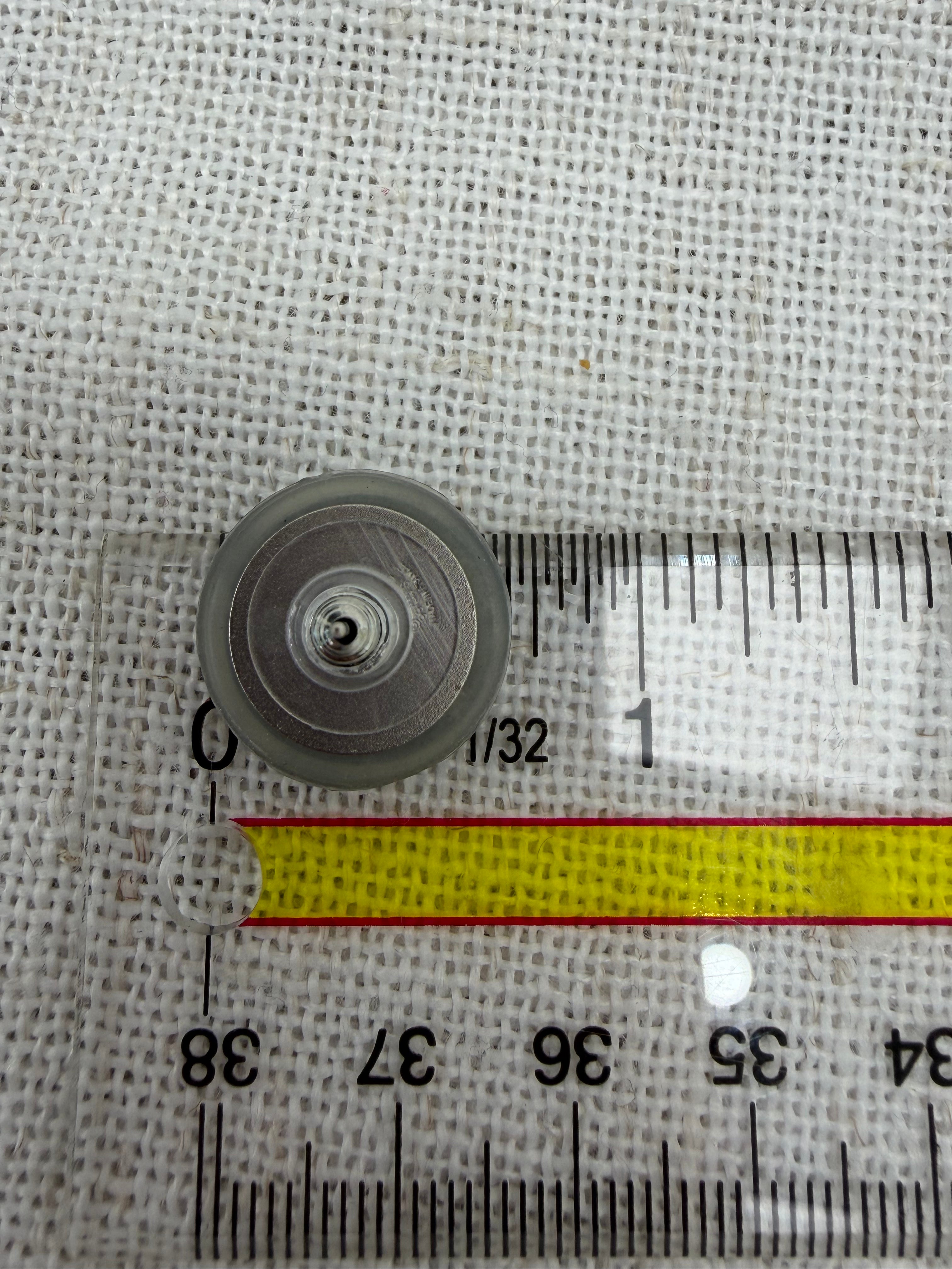 Chanel Vintage Grey CC Rubberized Earrings