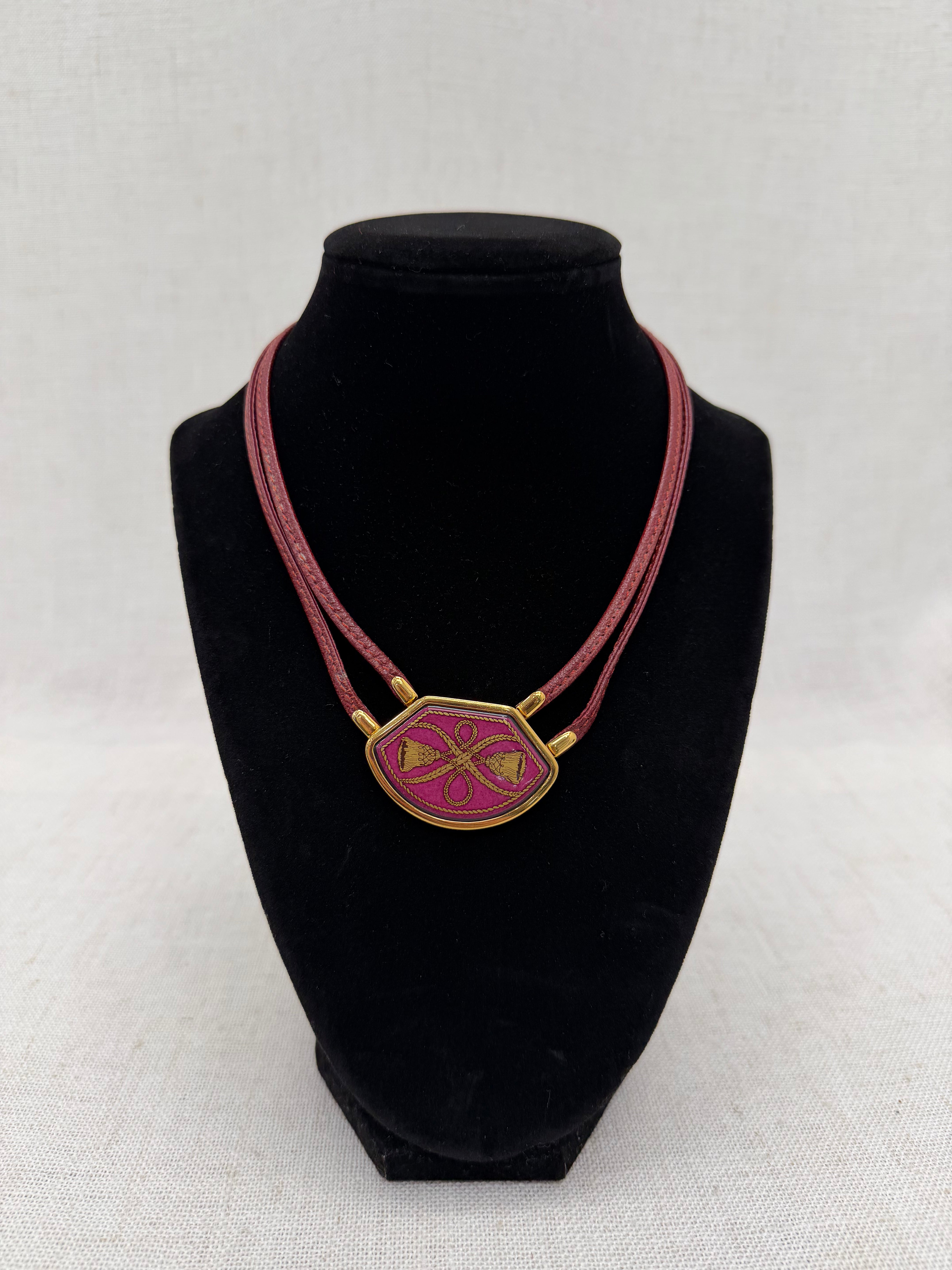 Hermes Vintage Grand Apparat Enamel Necklace