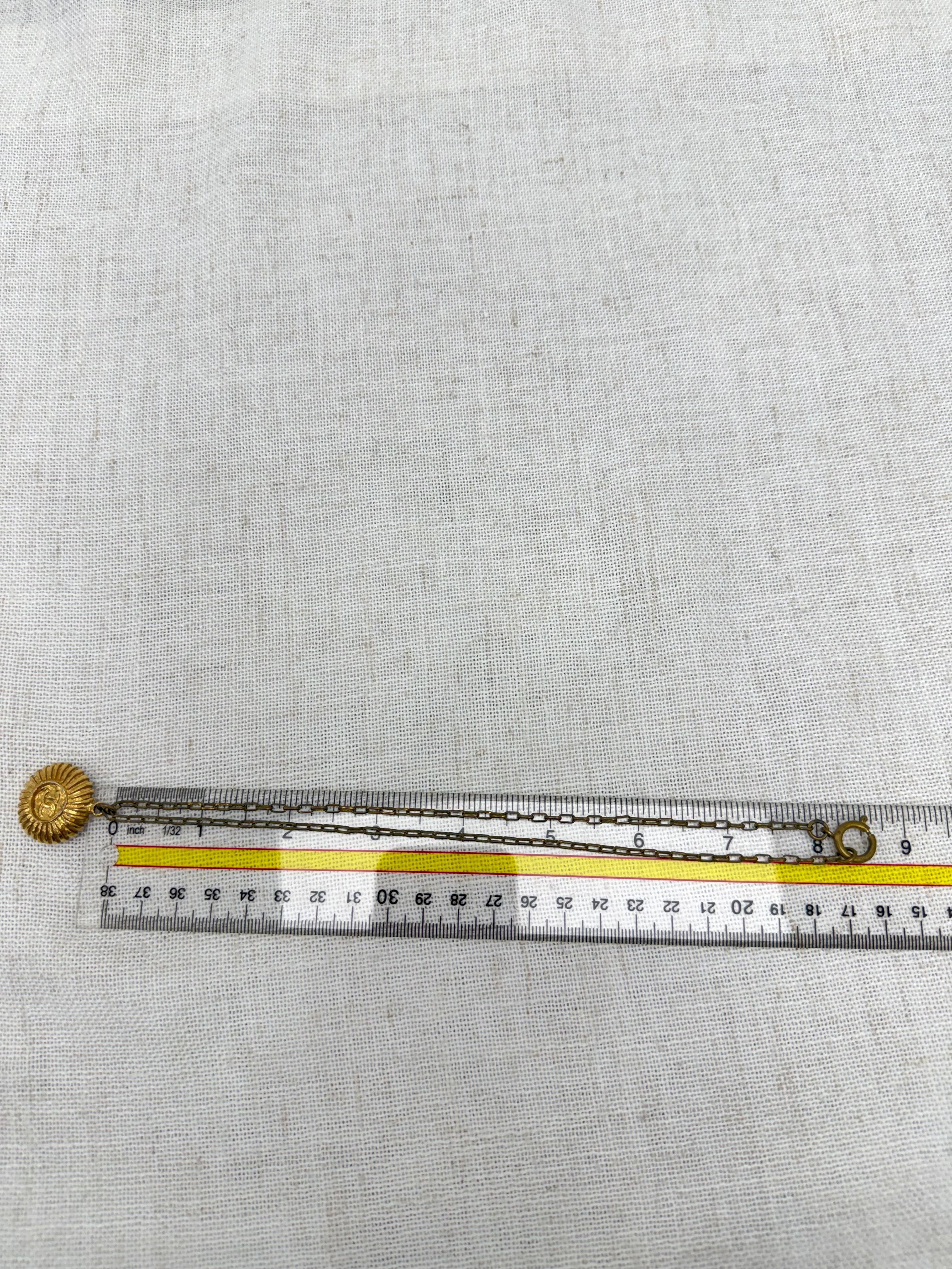 Chanel Vintage Gold Tone Sunburst Necklace