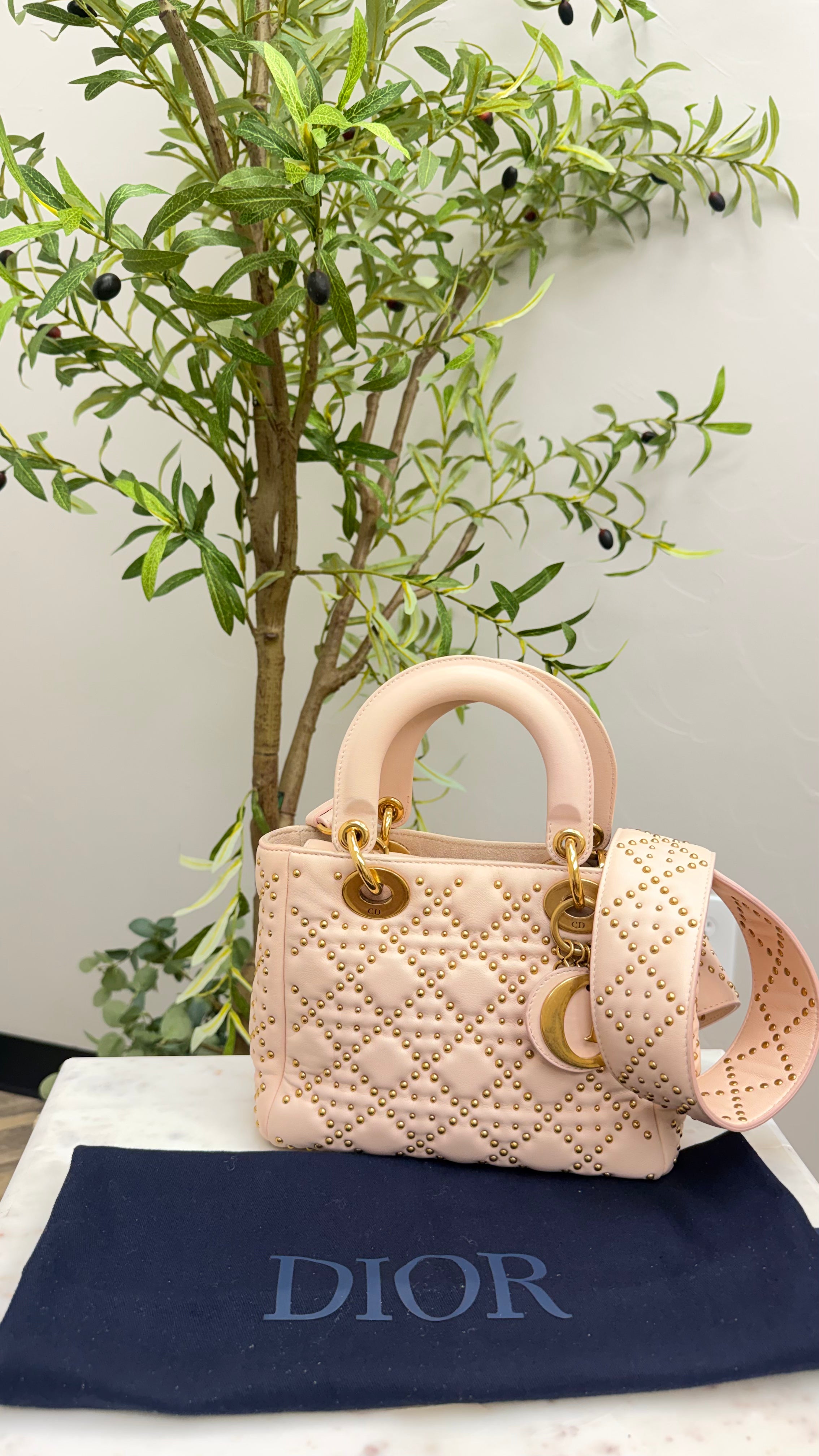 *DONS DROP* Christian Dior Pink Lambskin Leather Supple Small Lady Dior Bag