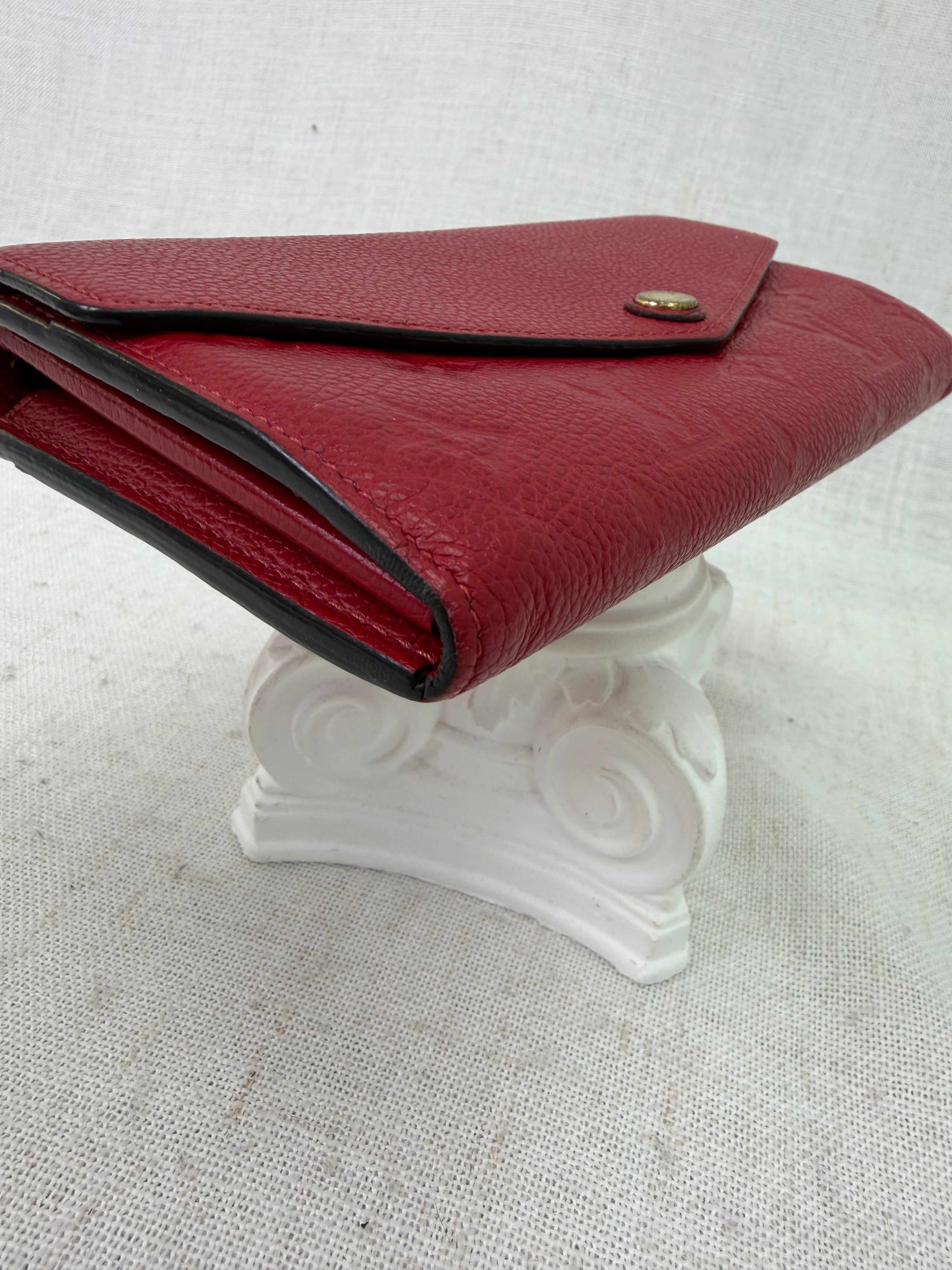 Louis Vuitton Red Empreinte Sarah Wallet