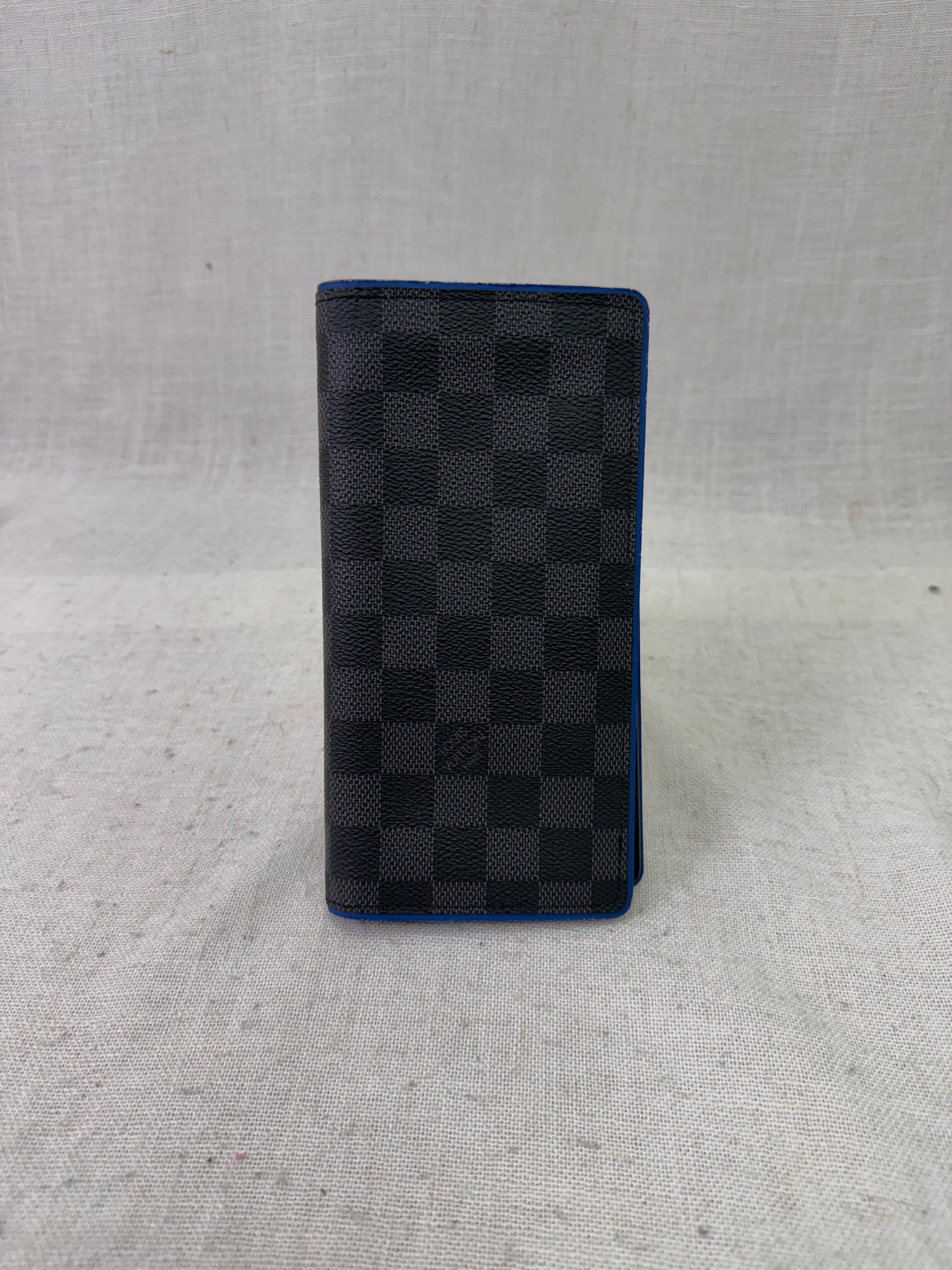 Louis Vuitton Damier Graphite & Blue Trim Brazza Wallet