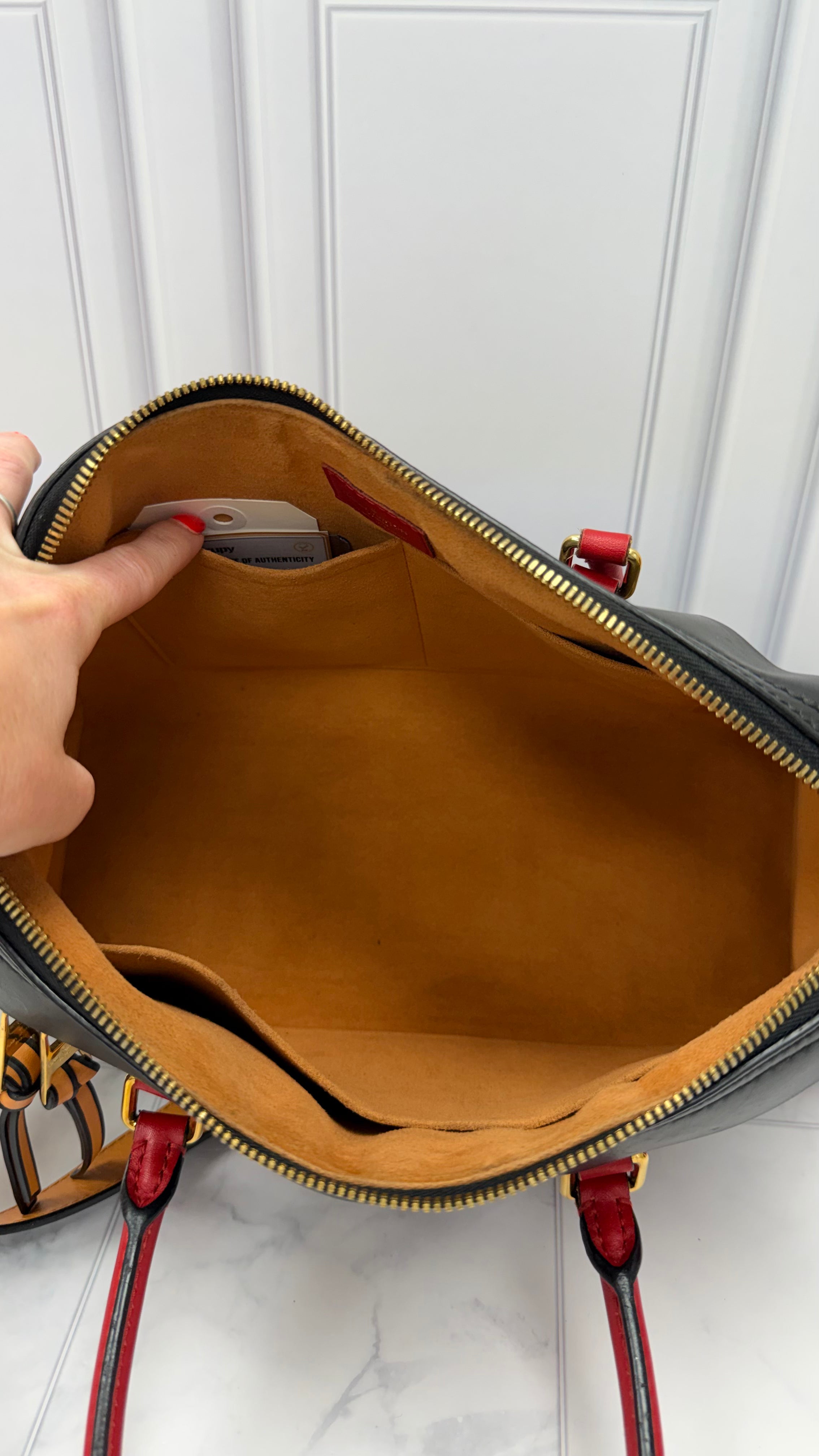 *DONS DROP* Louis Vuitton Black And Red Monogram Tuileries Handbag
