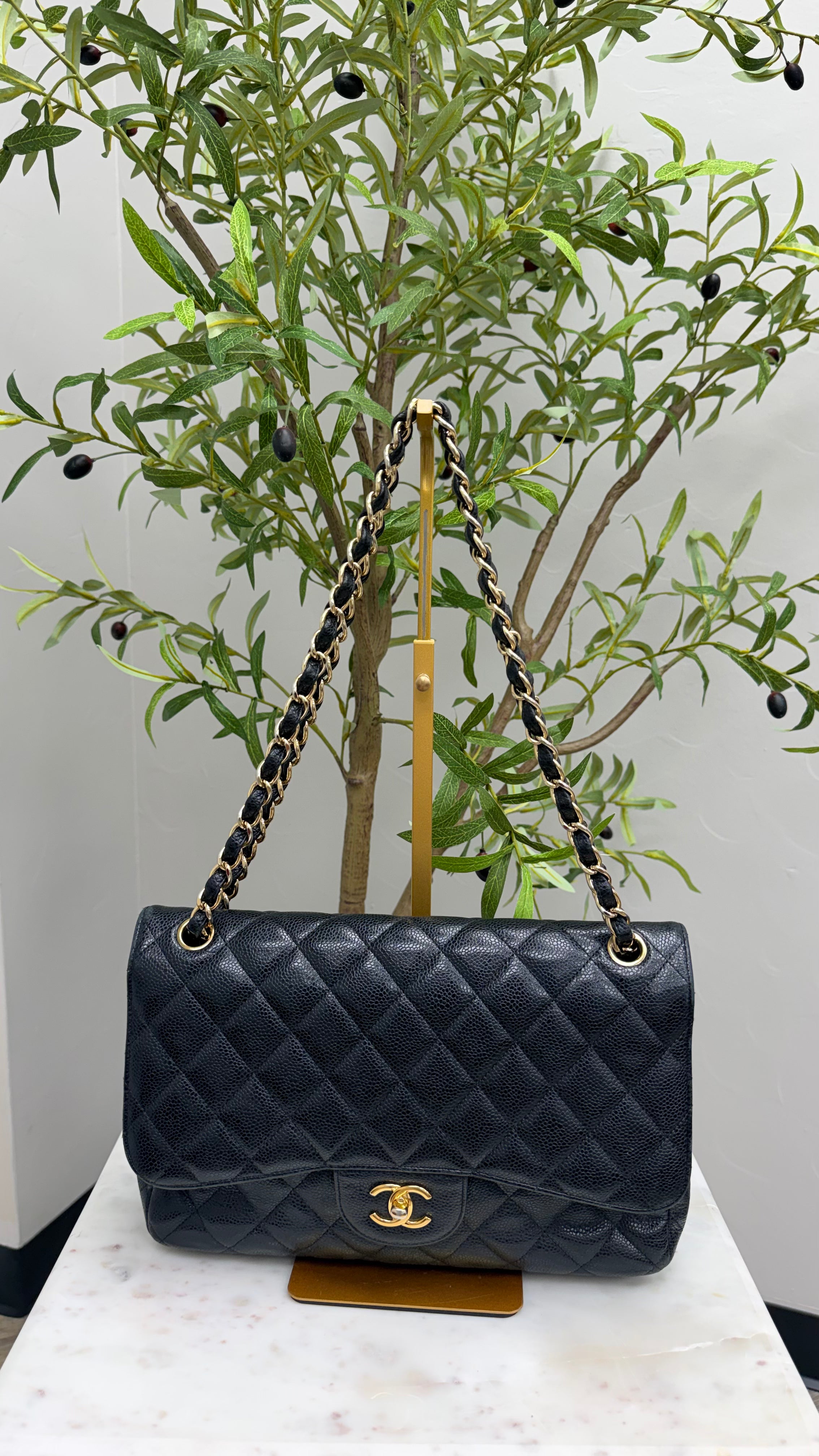*DONS DROP* Chanel Black Caviar Leather Jumbo Classic Double Flap Bag