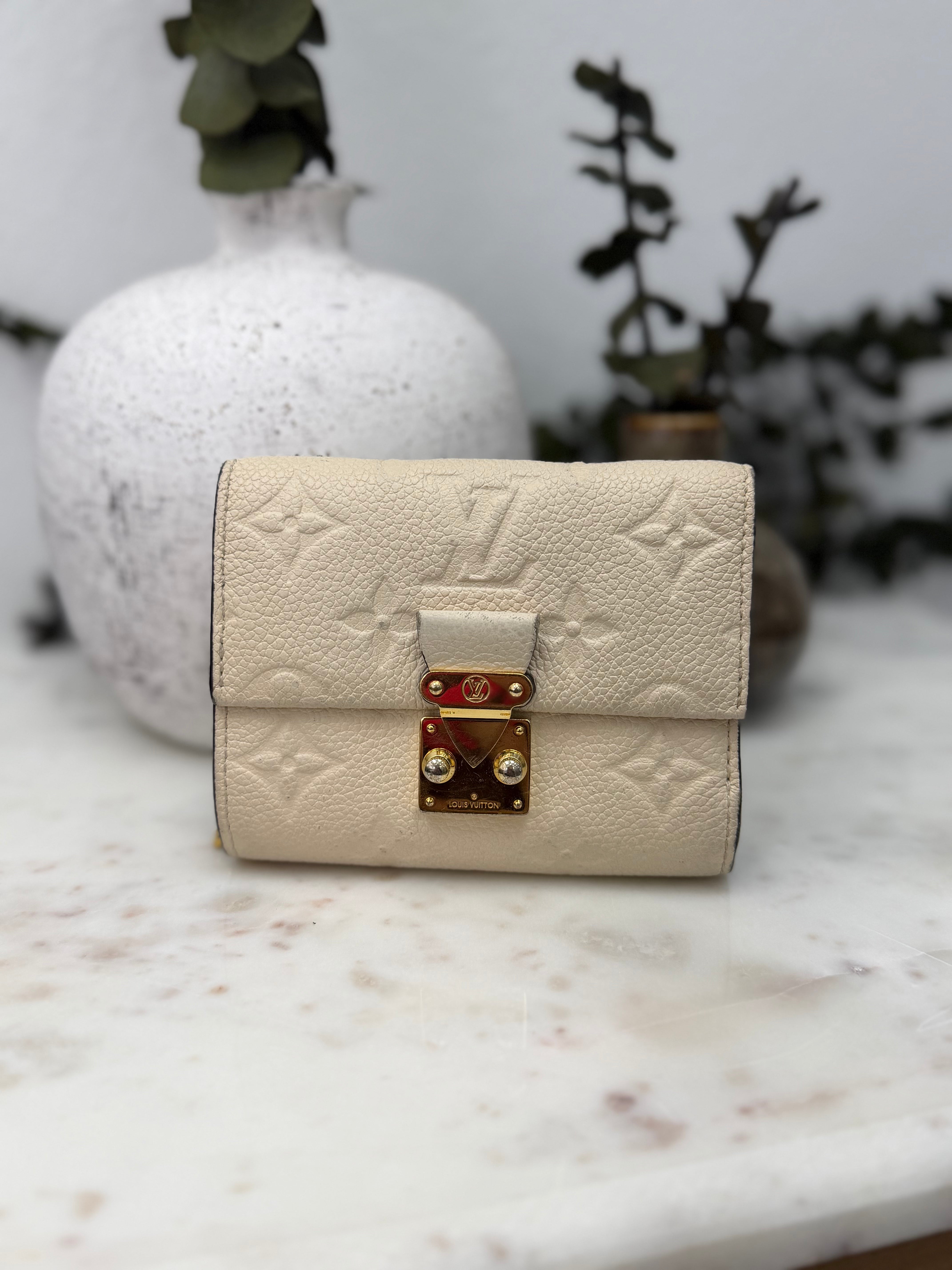 Louis Vuitton Cream Empreinte Metis Compact Wallet