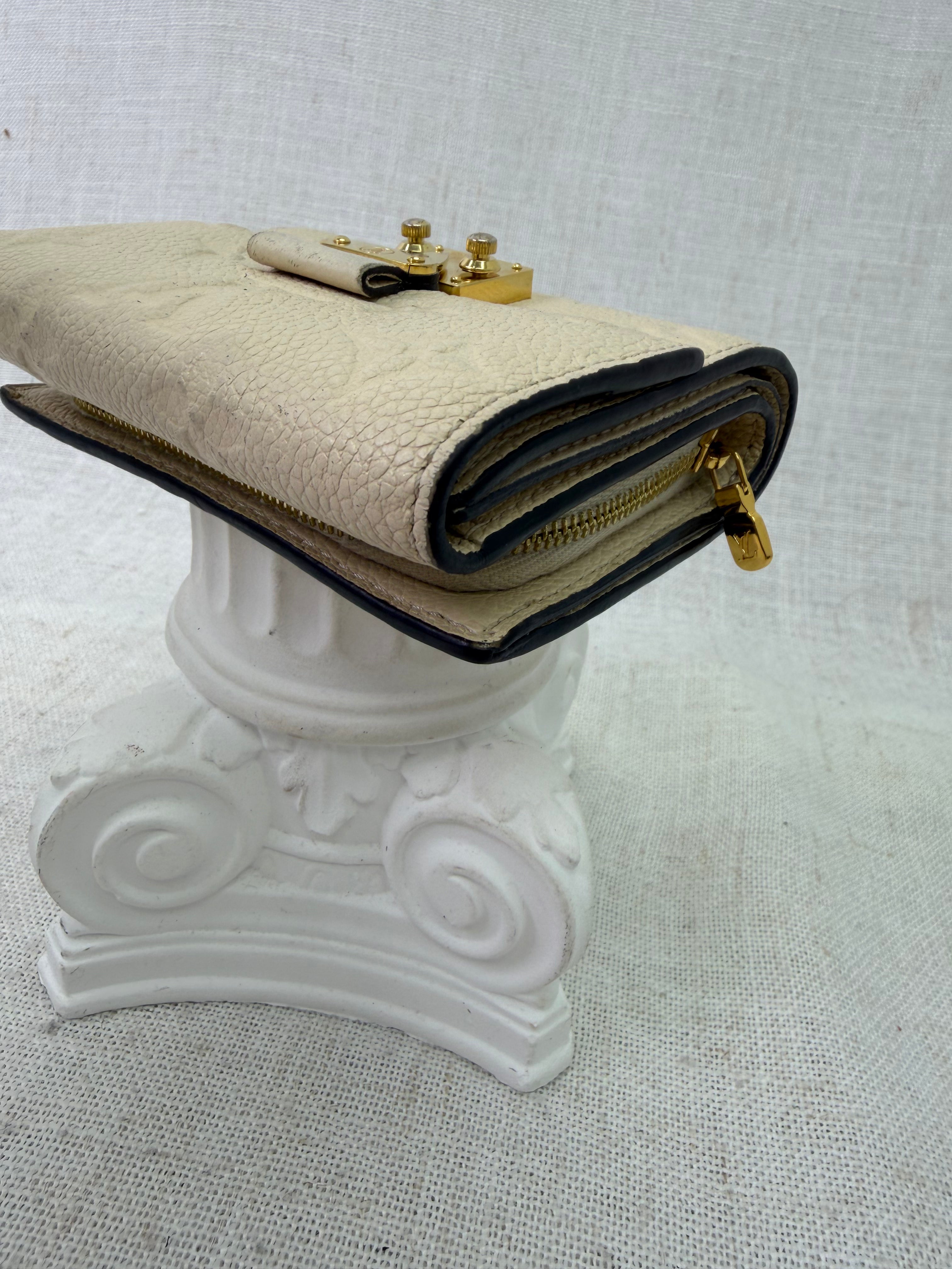 Louis Vuitton Cream Empreinte Metis Compact Wallet