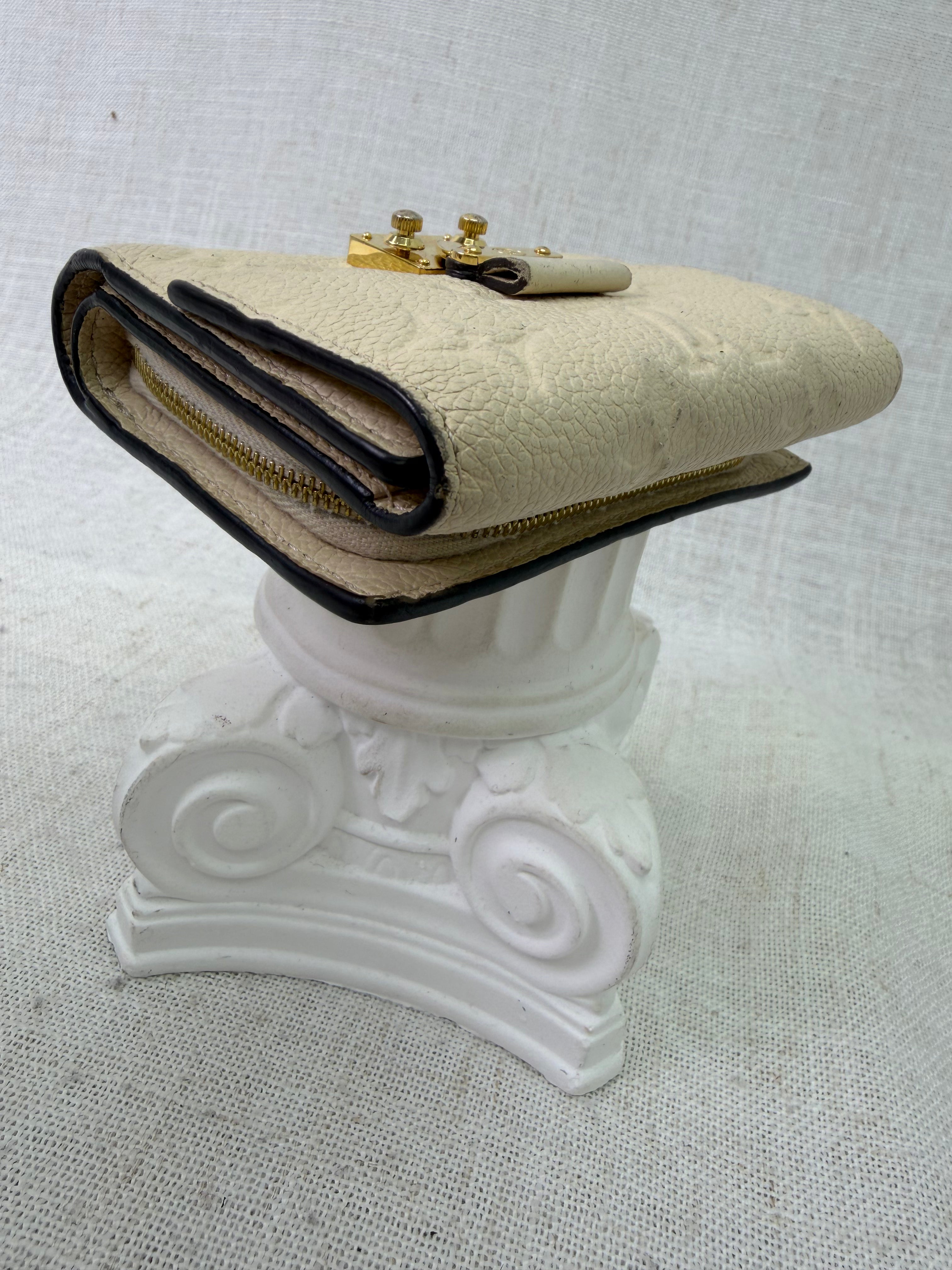 Louis Vuitton Cream Empreinte Metis Compact Wallet