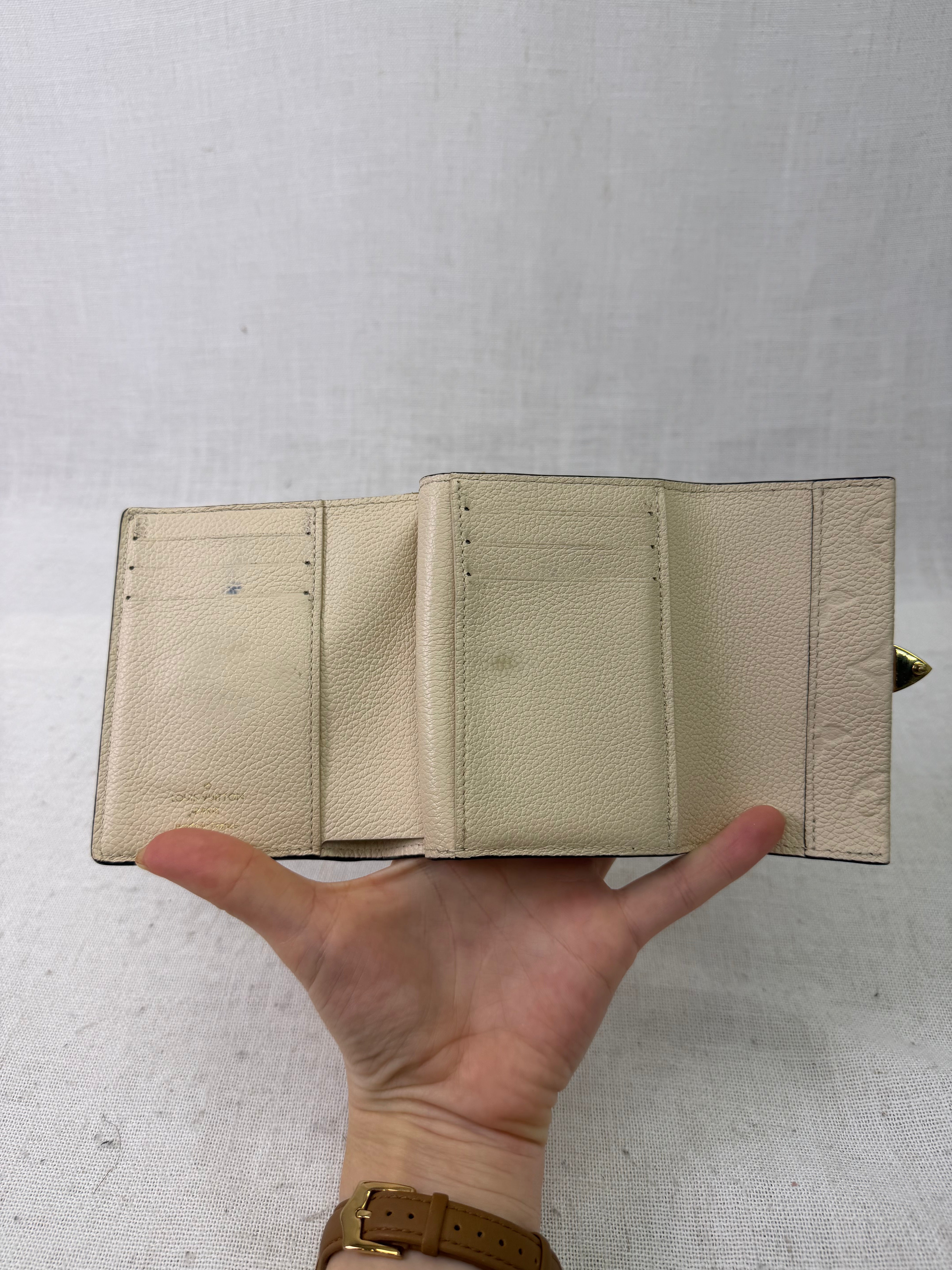 Louis Vuitton Cream Empreinte Metis Compact Wallet