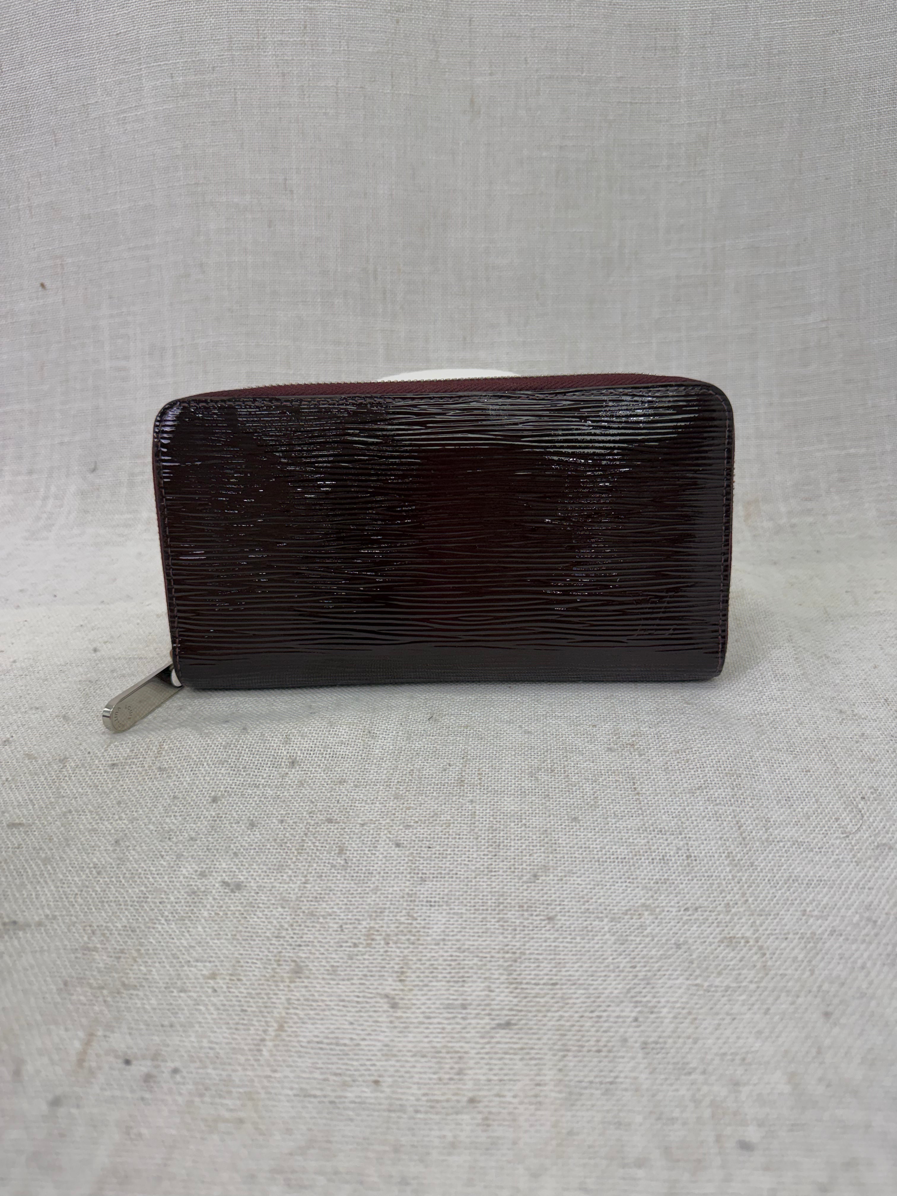 Louis Vuitton Burgundy Electric Epi Zippy Wallet