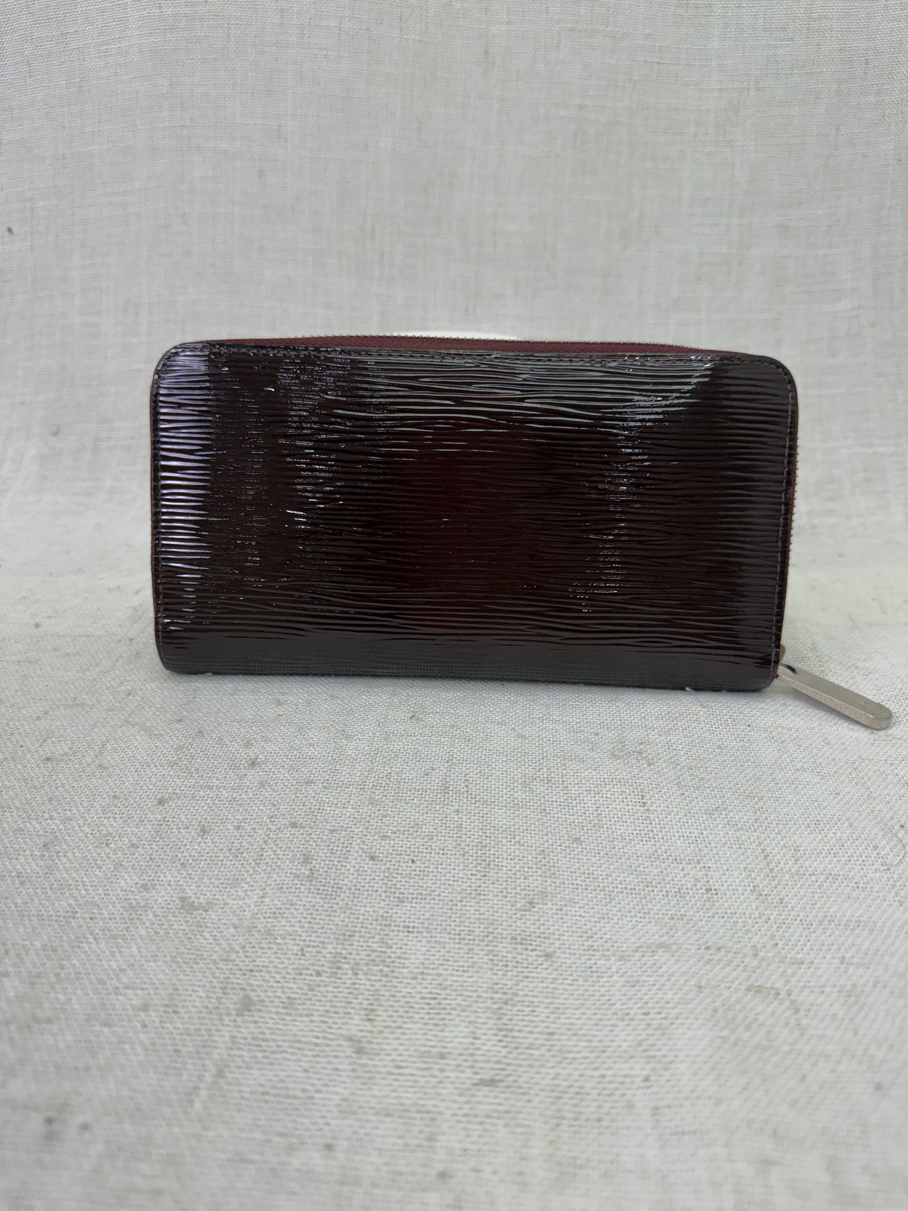 Louis Vuitton Burgundy Electric Epi Zippy Wallet