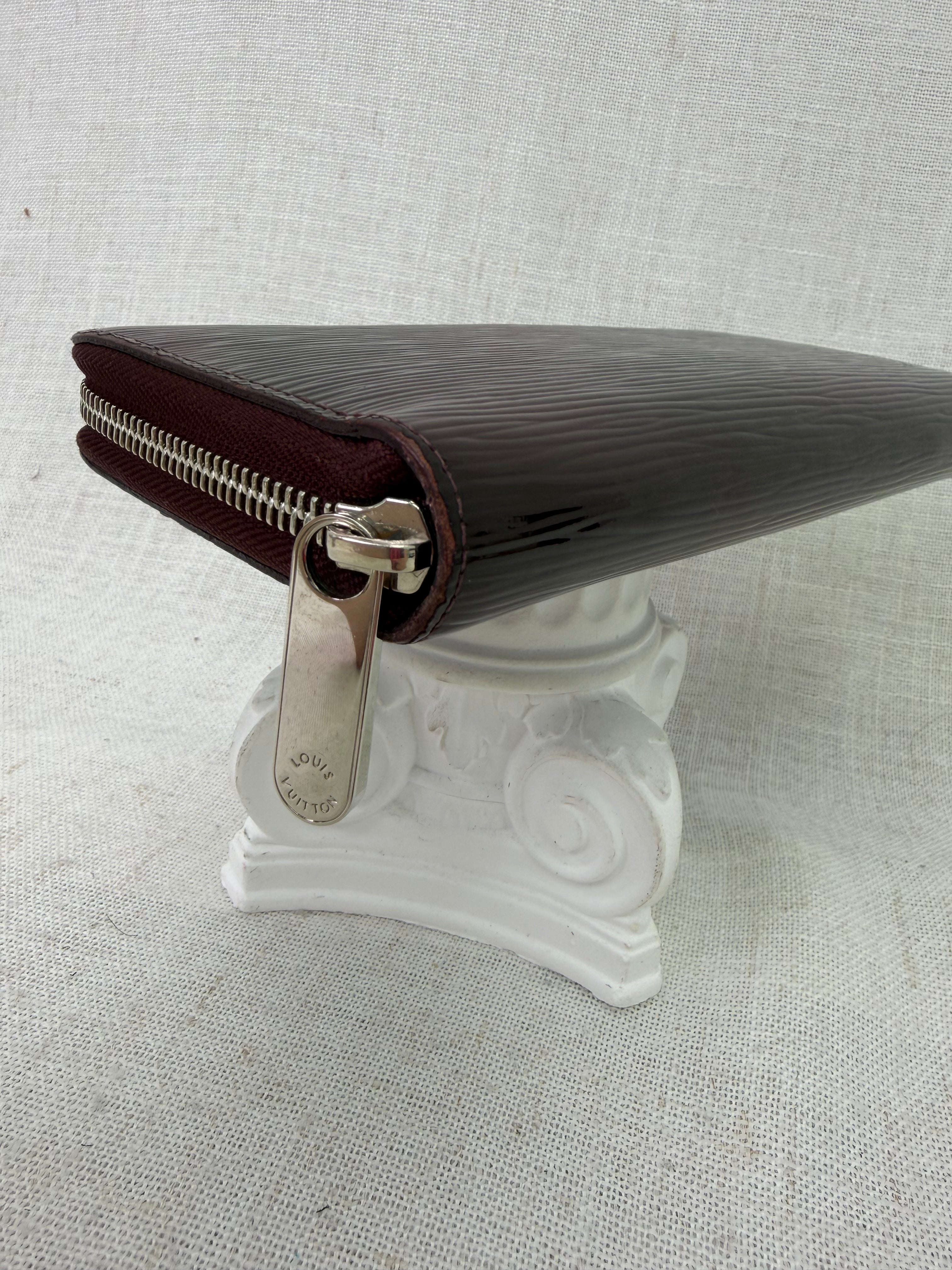 Louis Vuitton Burgundy Electric Epi Zippy Wallet