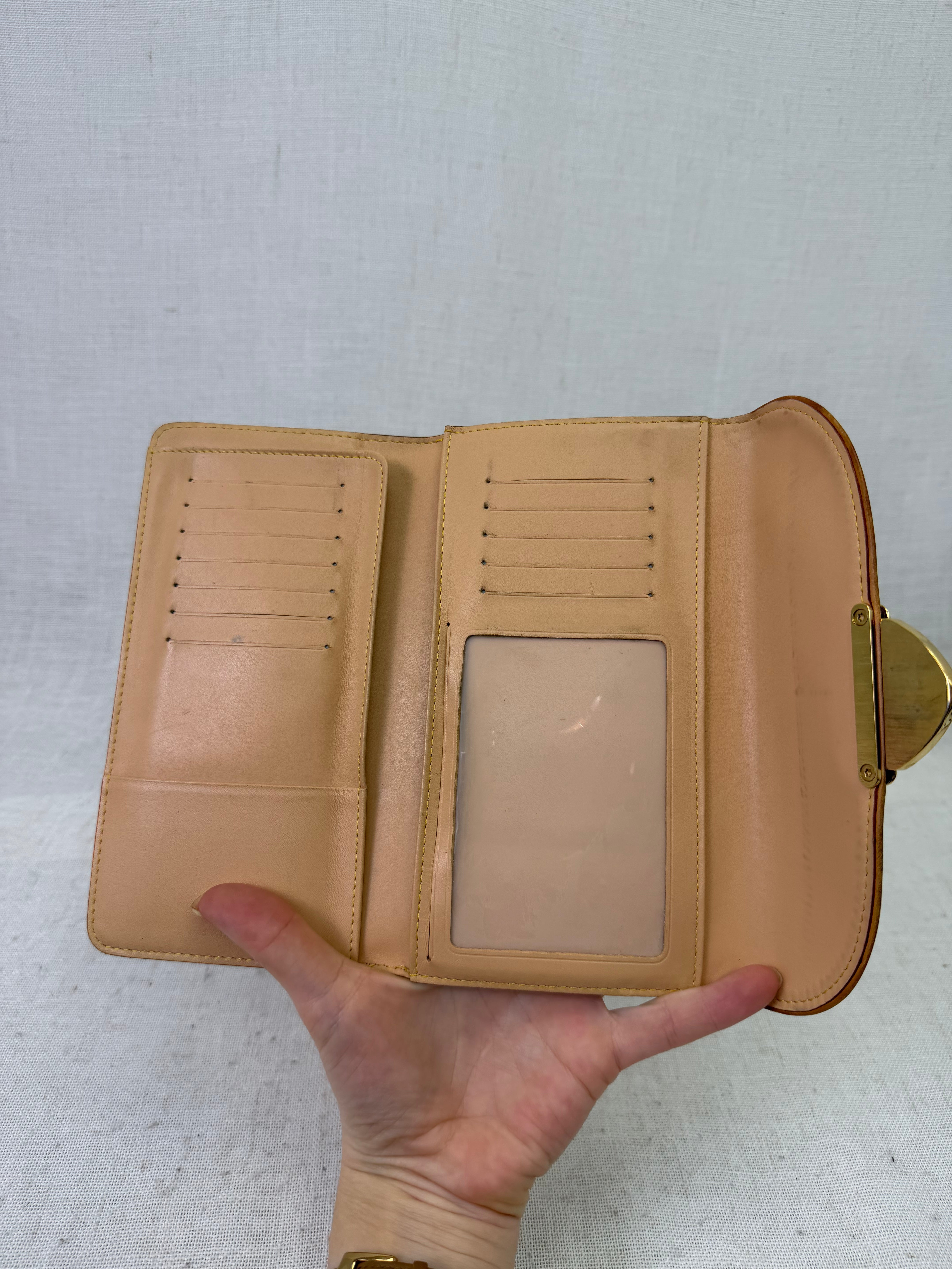 Louis Vuitton White Multicolor Monogram Eugenie Trifold Long Wallet