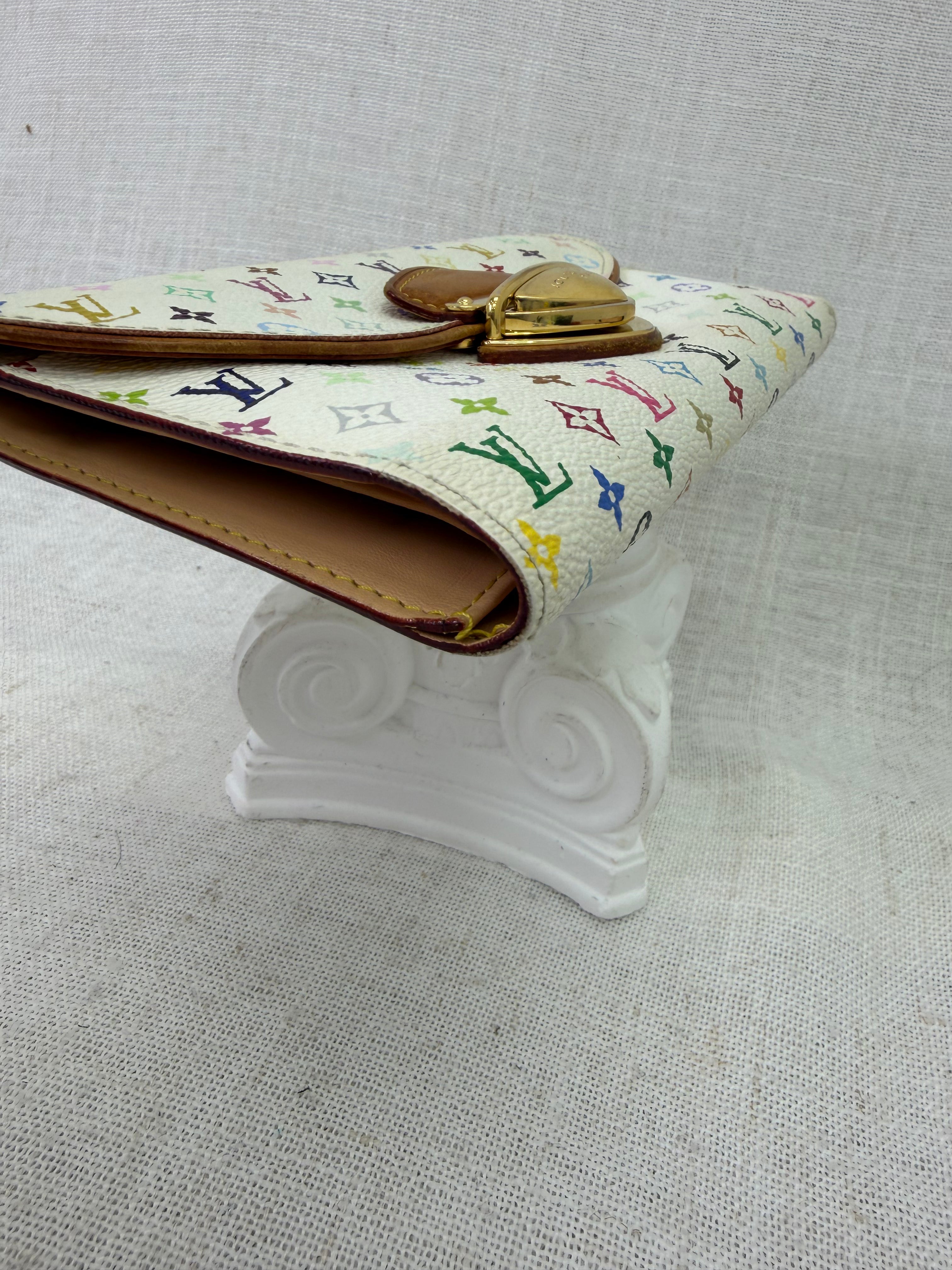 Louis Vuitton White Multicolor Monogram Eugenie Trifold Long Wallet