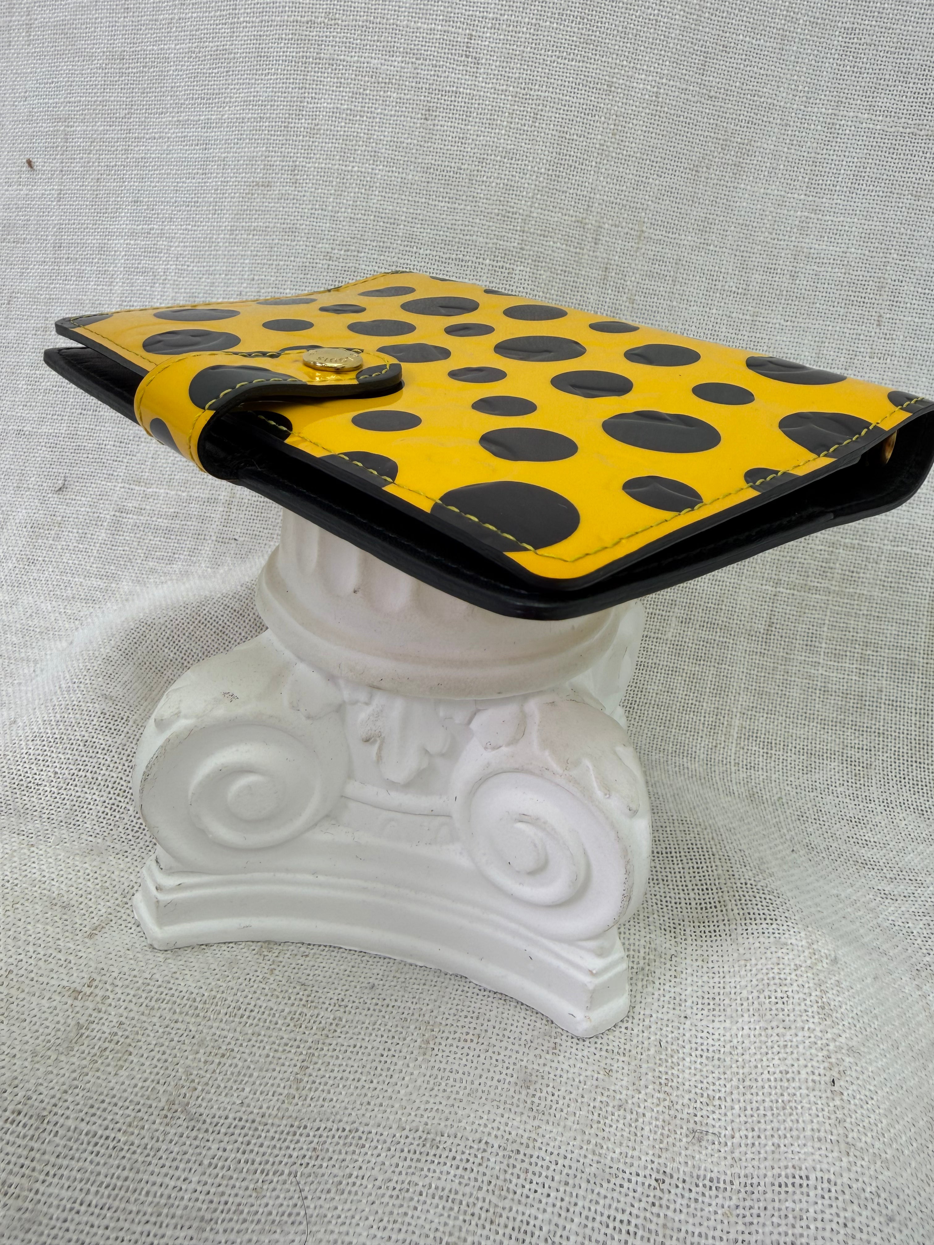Louis Vuitton x Kusama Yellow & Black Infinity Dots Passport Agenda PM