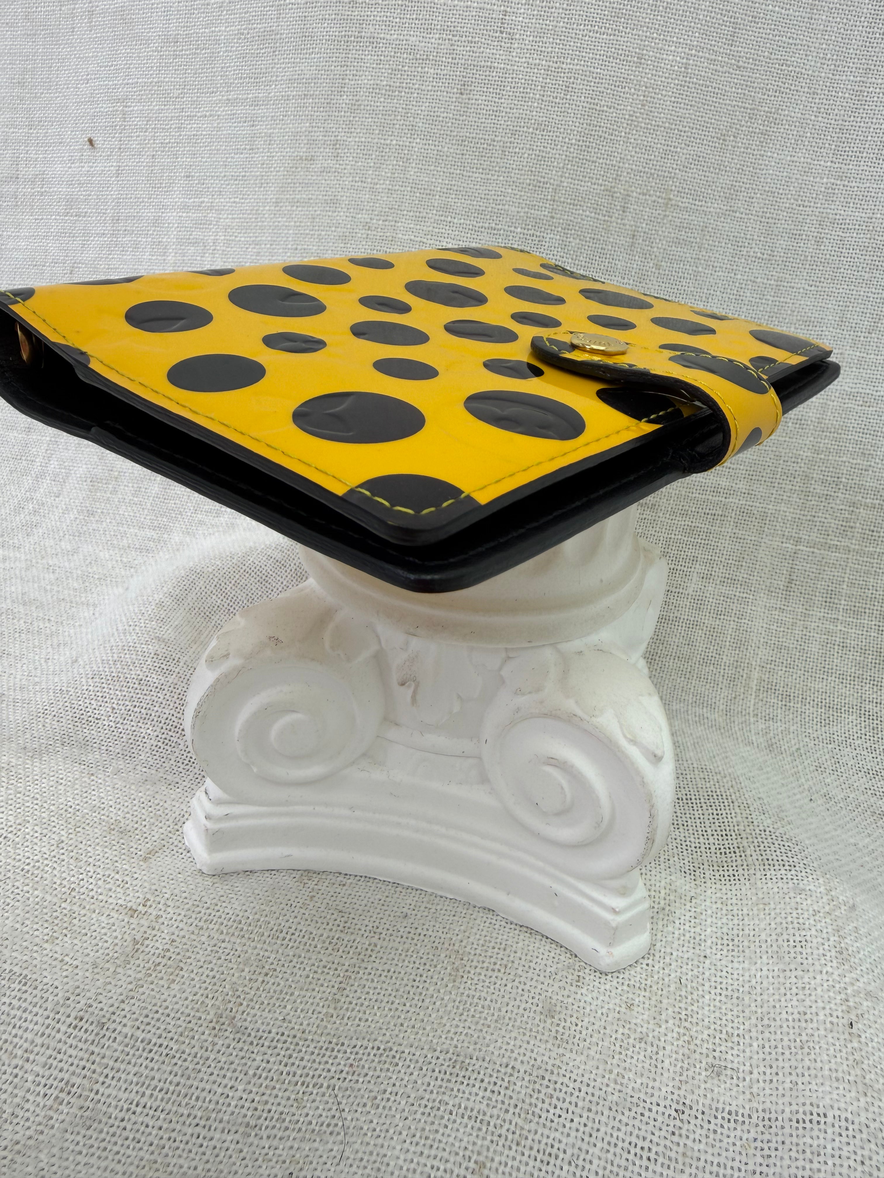 Louis Vuitton x Kusama Yellow & Black Infinity Dots Passport Agenda PM