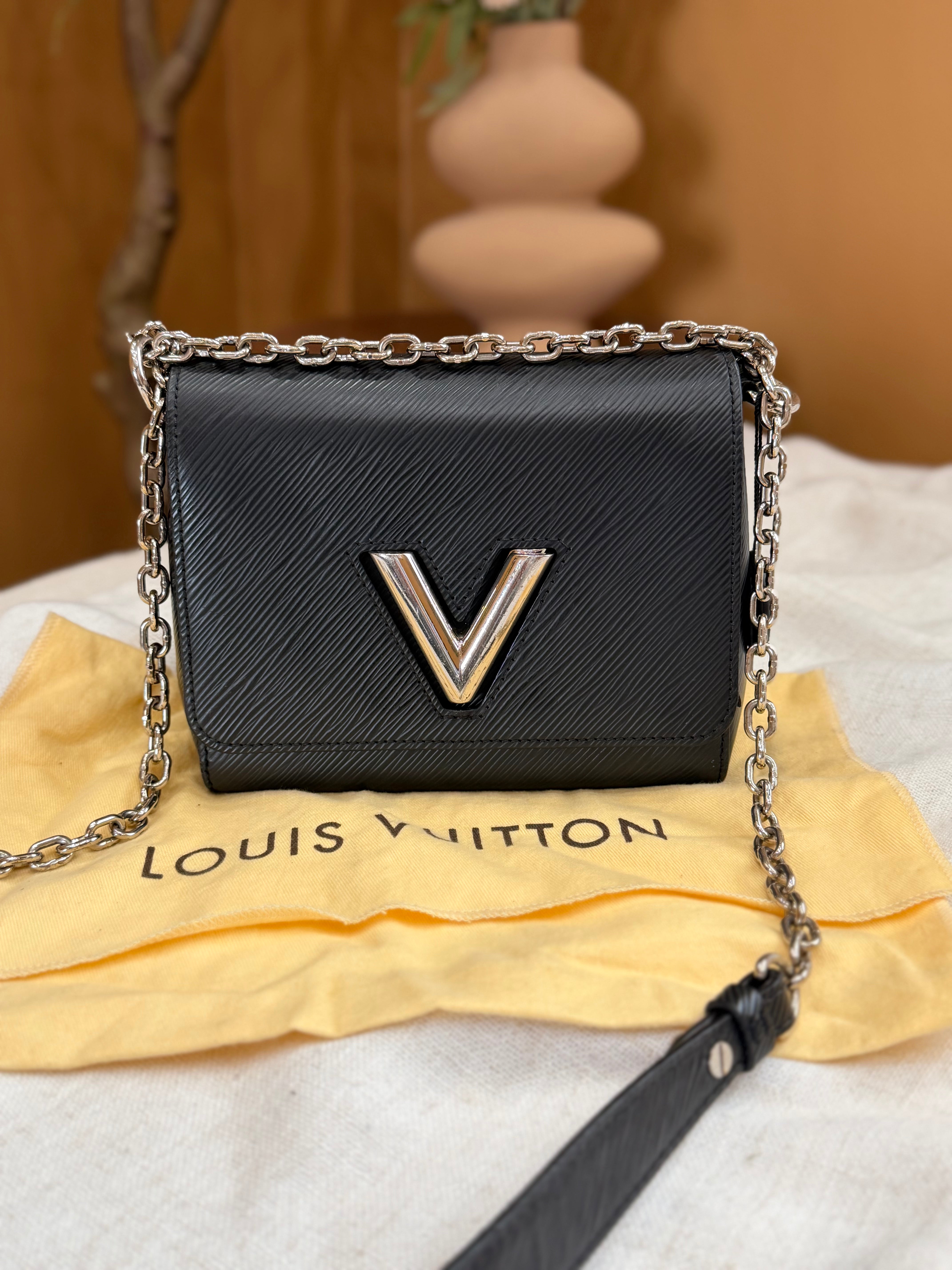 Louis Vuitton Black Epi Twist PM Chain Bag