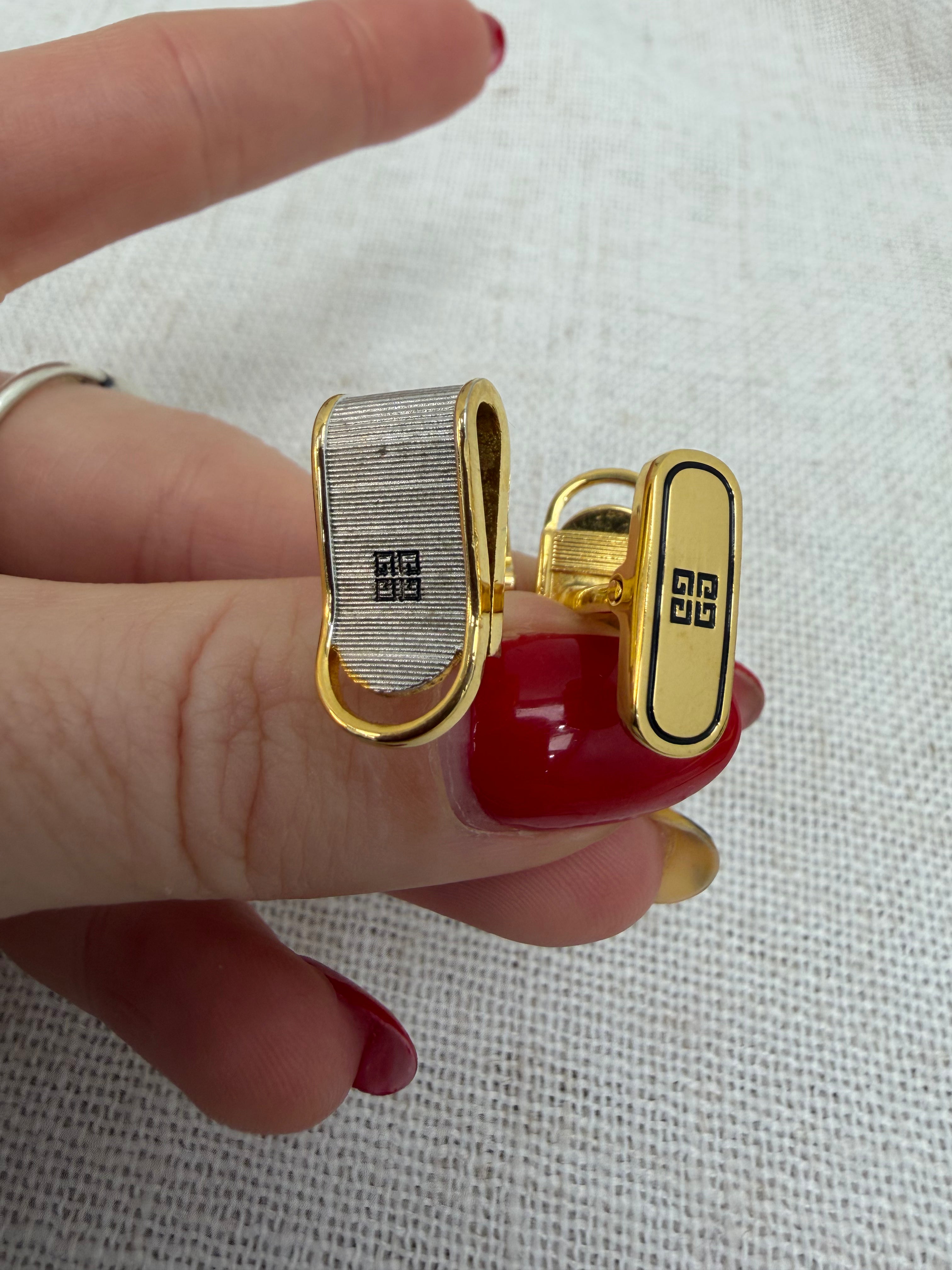 Givenchy Vintage Cluff Links & Tie Clip Set