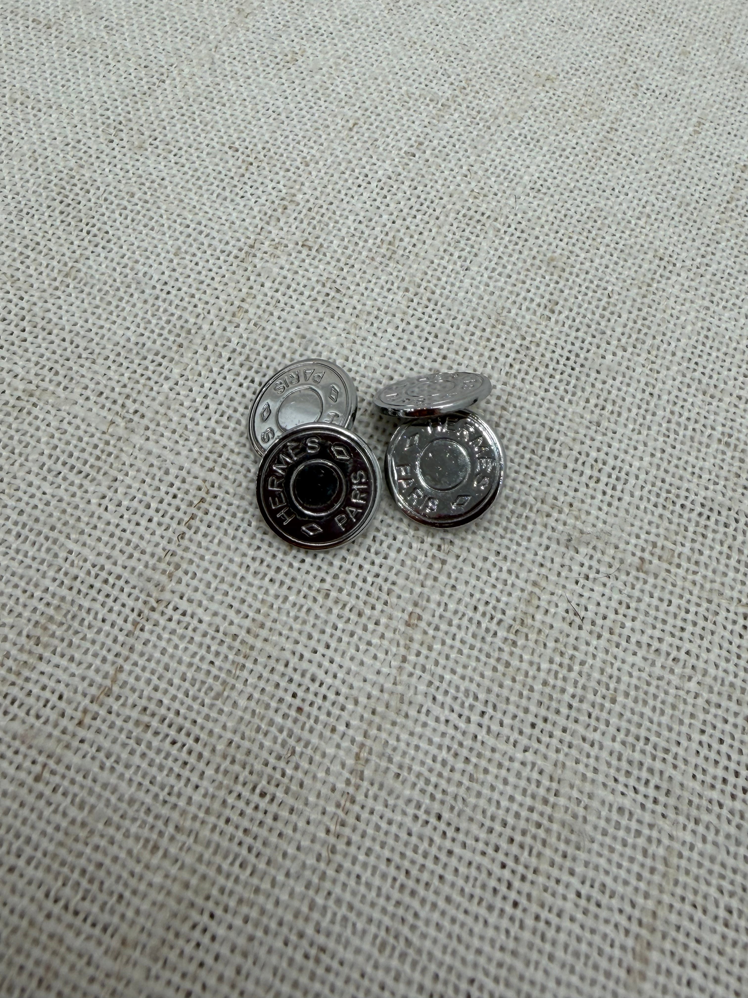 Hermes Vintage Silver Coin & Chain Cufflinks