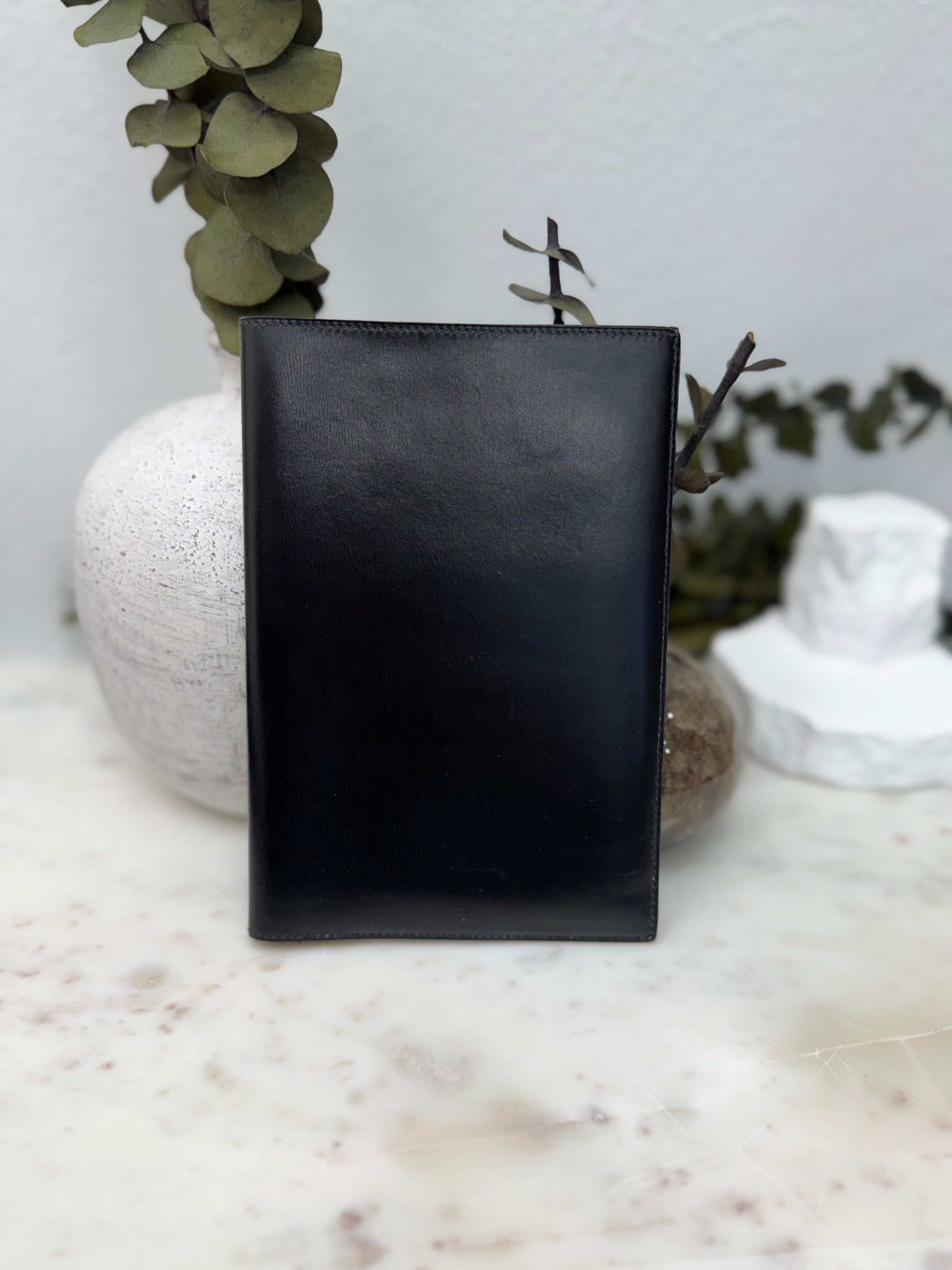 Hermes Black Leather Passport Holder