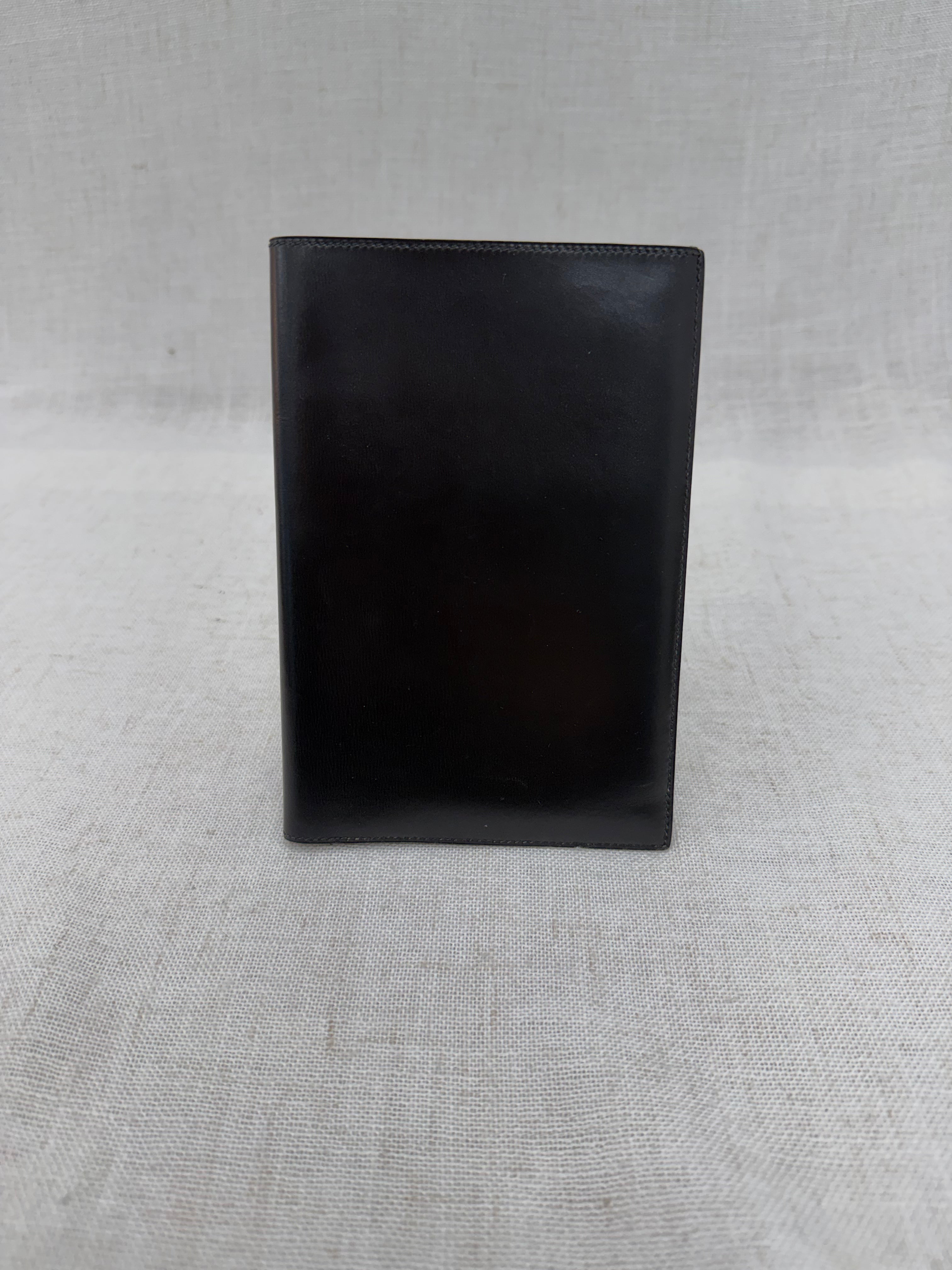 Hermes Black Leather Passport Holder