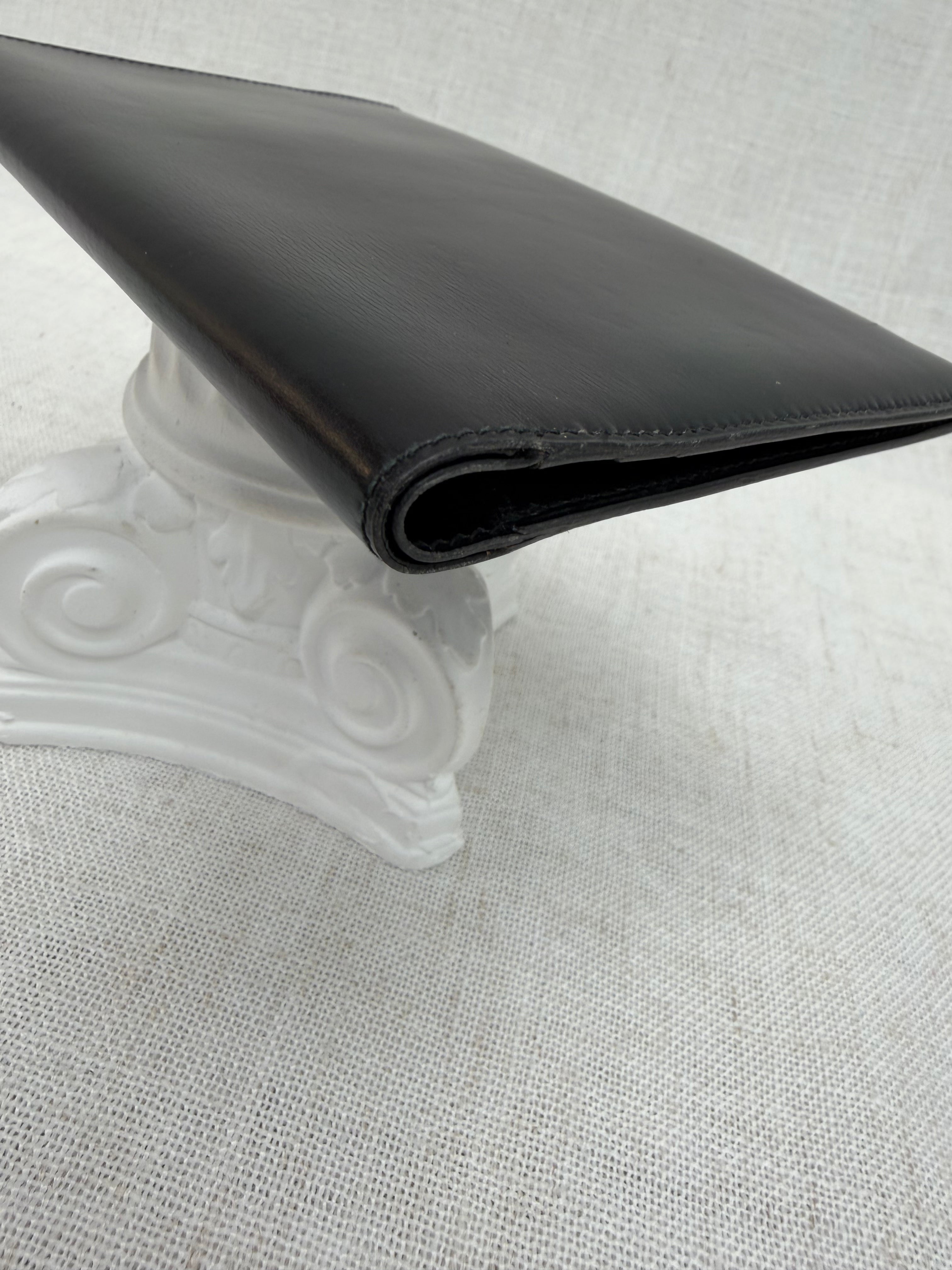 Hermes Black Leather Passport Holder