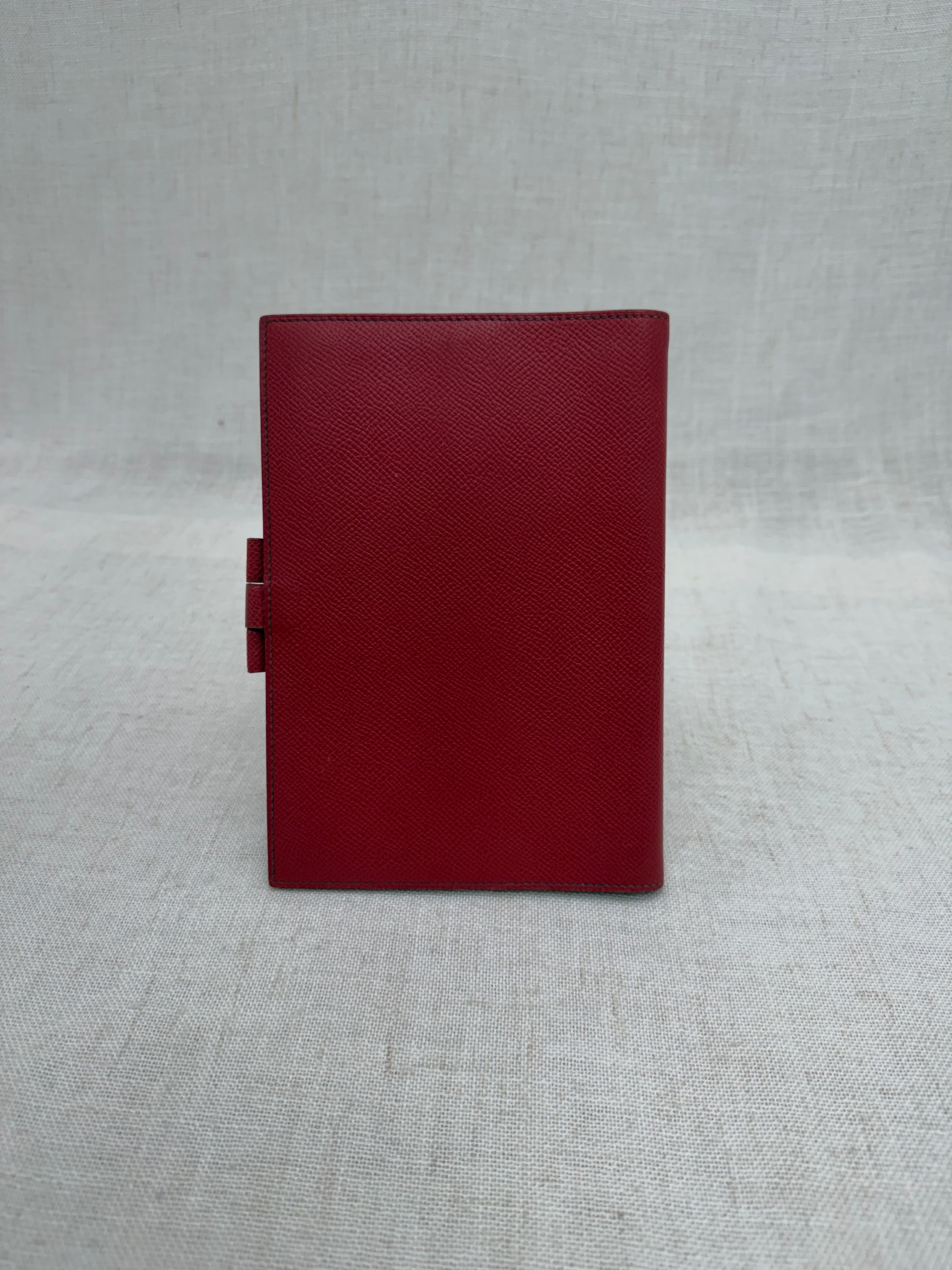Hermes Red & Navy Leather Notebook Cover