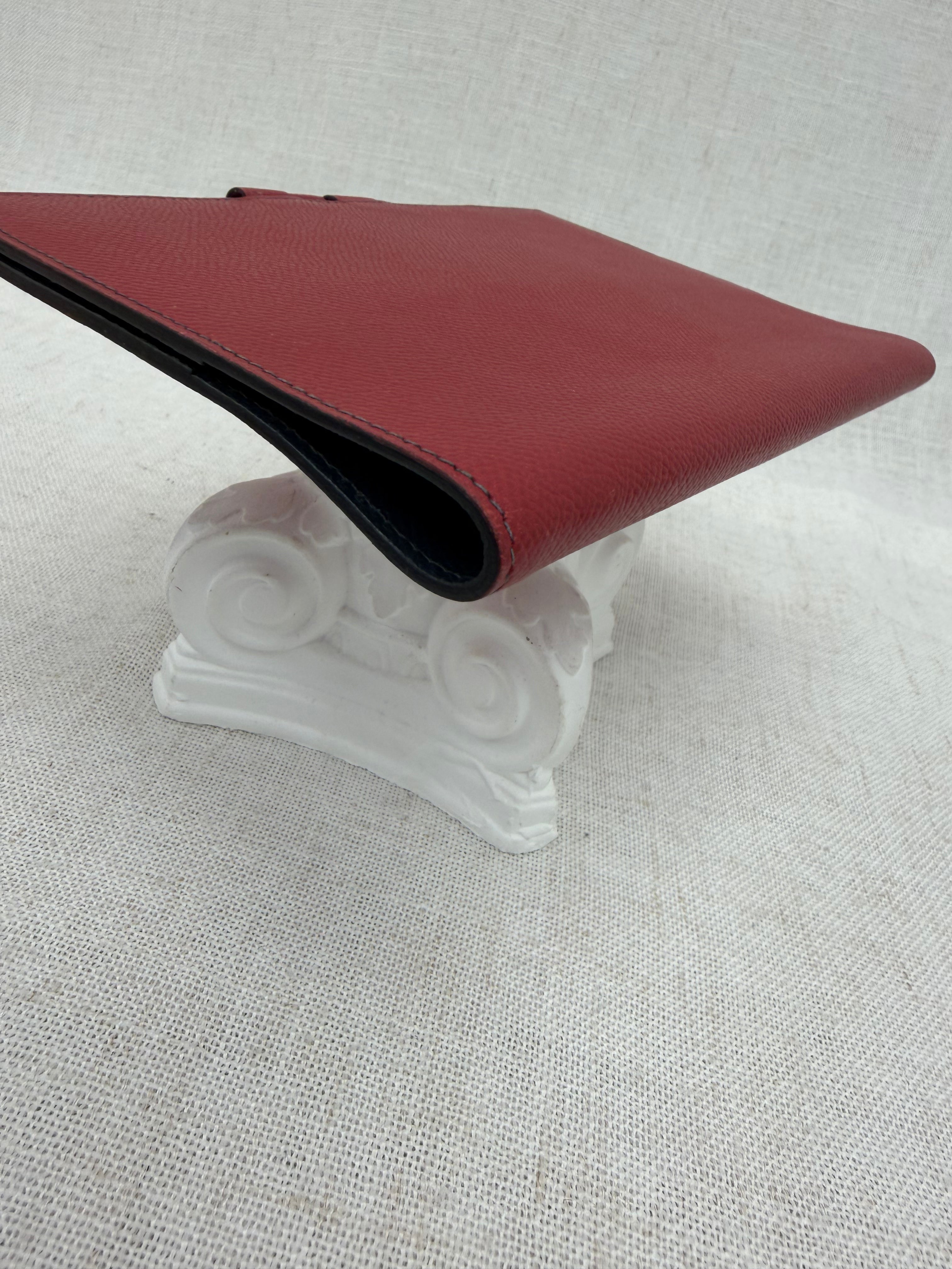 Hermes Red & Navy Leather Notebook Cover