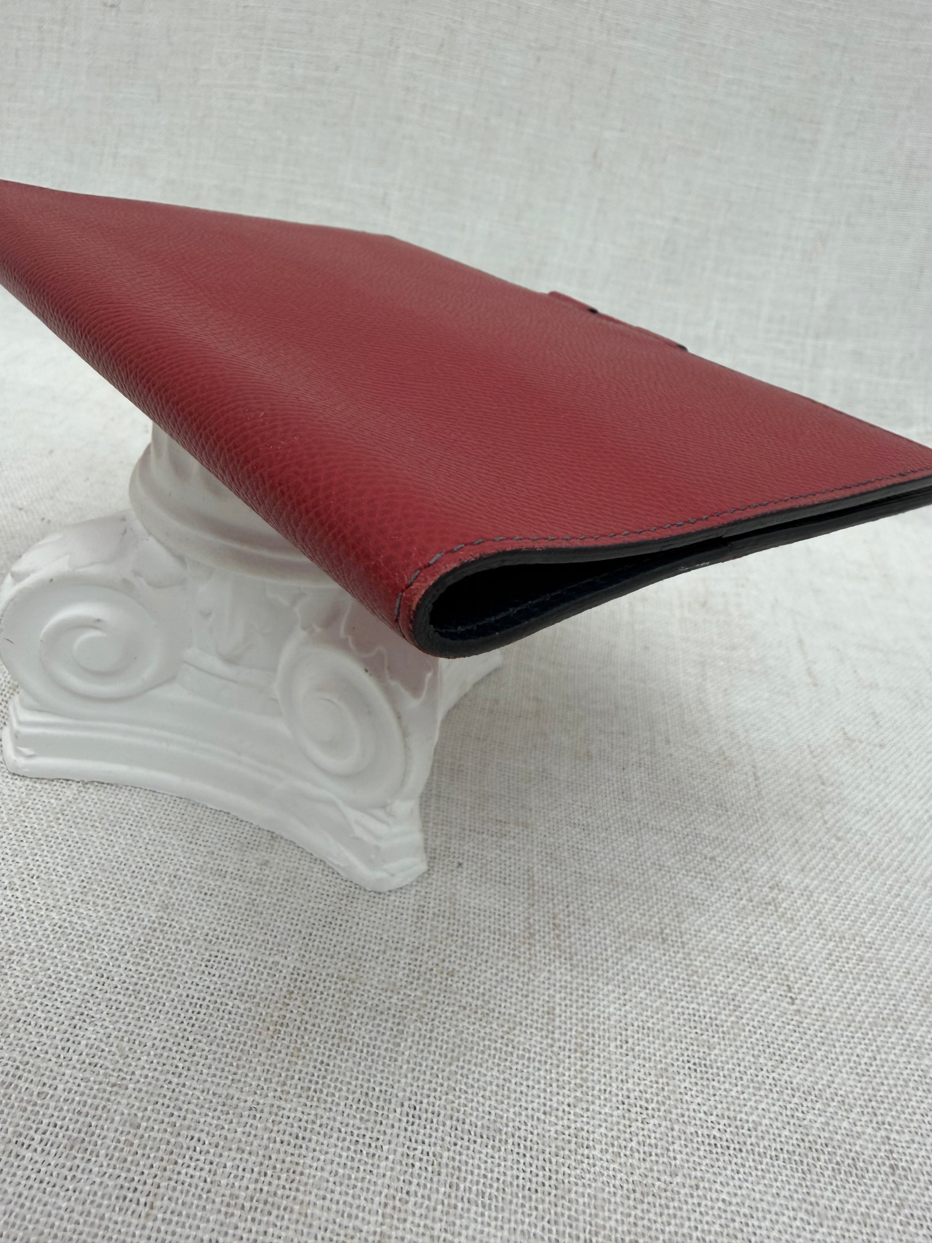 Hermes Red & Navy Leather Notebook Cover
