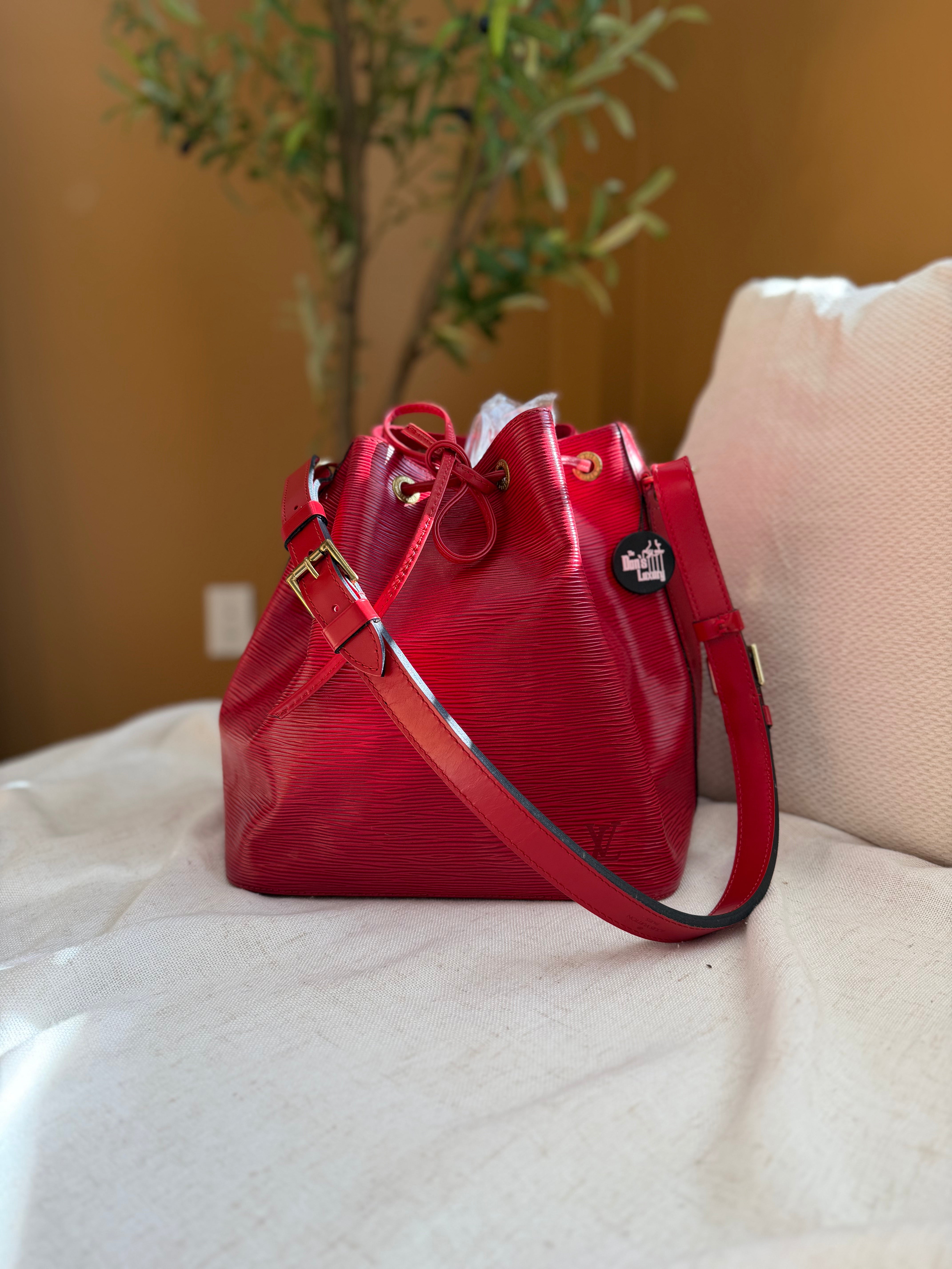 *DONS PRE-DROP* Louis Vuitton Red Epi Noe MM Bucket Bag