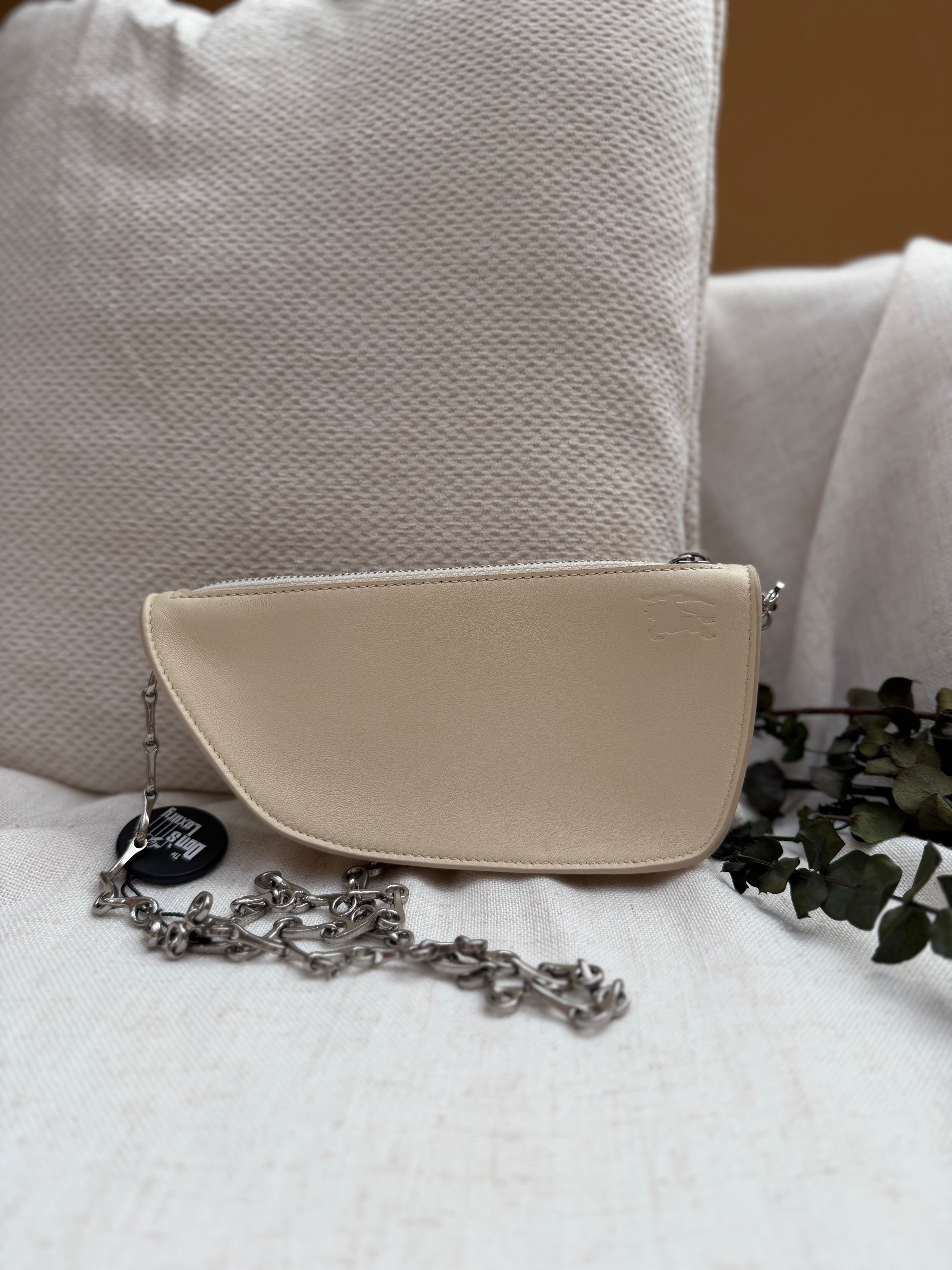 *DONS PRE-DROP* Burberry Cream Leather Shield Sling Bag