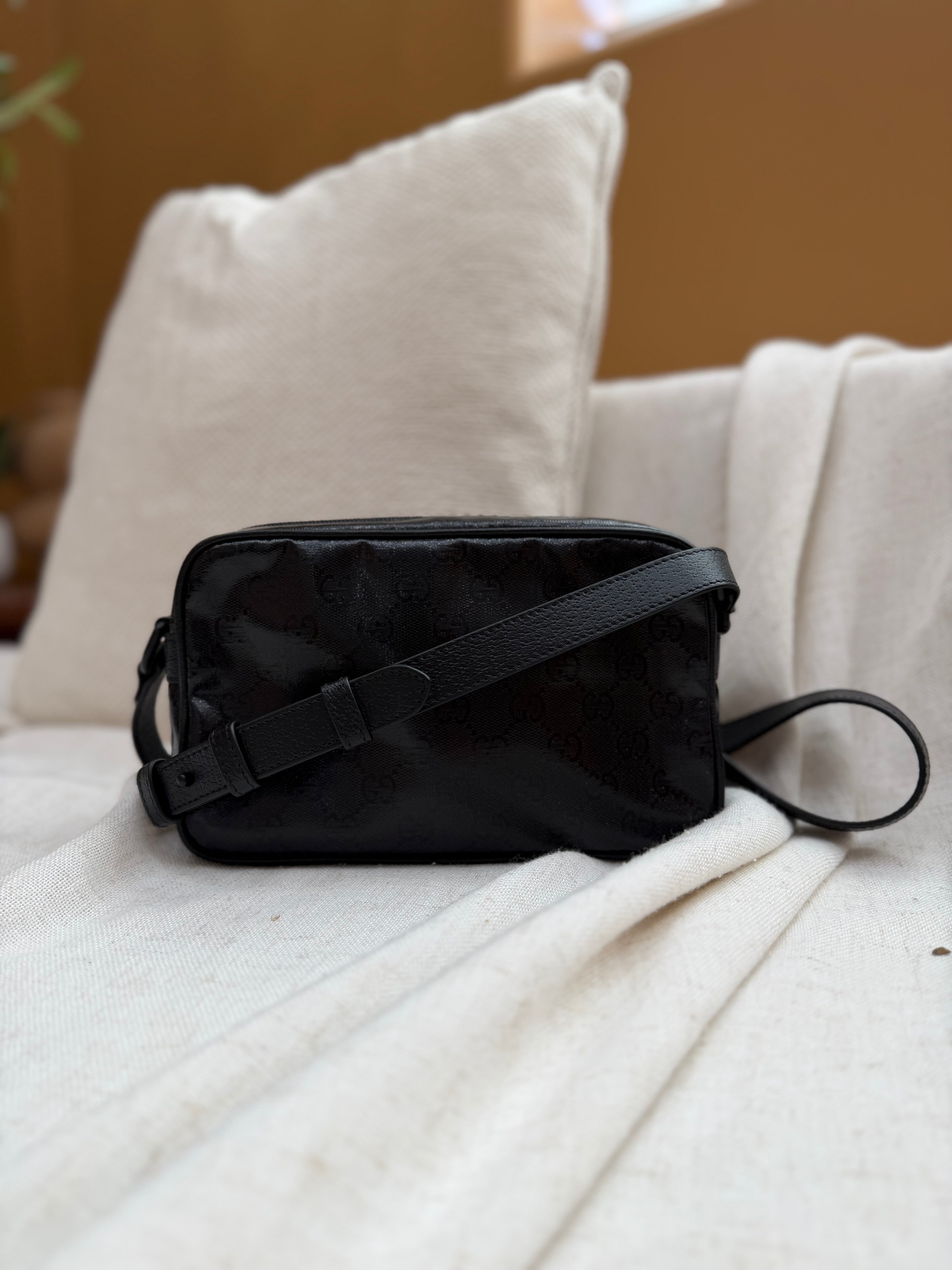 *DONS PRE-DROP* BRAND NEW- Gucci Black GG Coated Nylon Mini Crossbody Bag