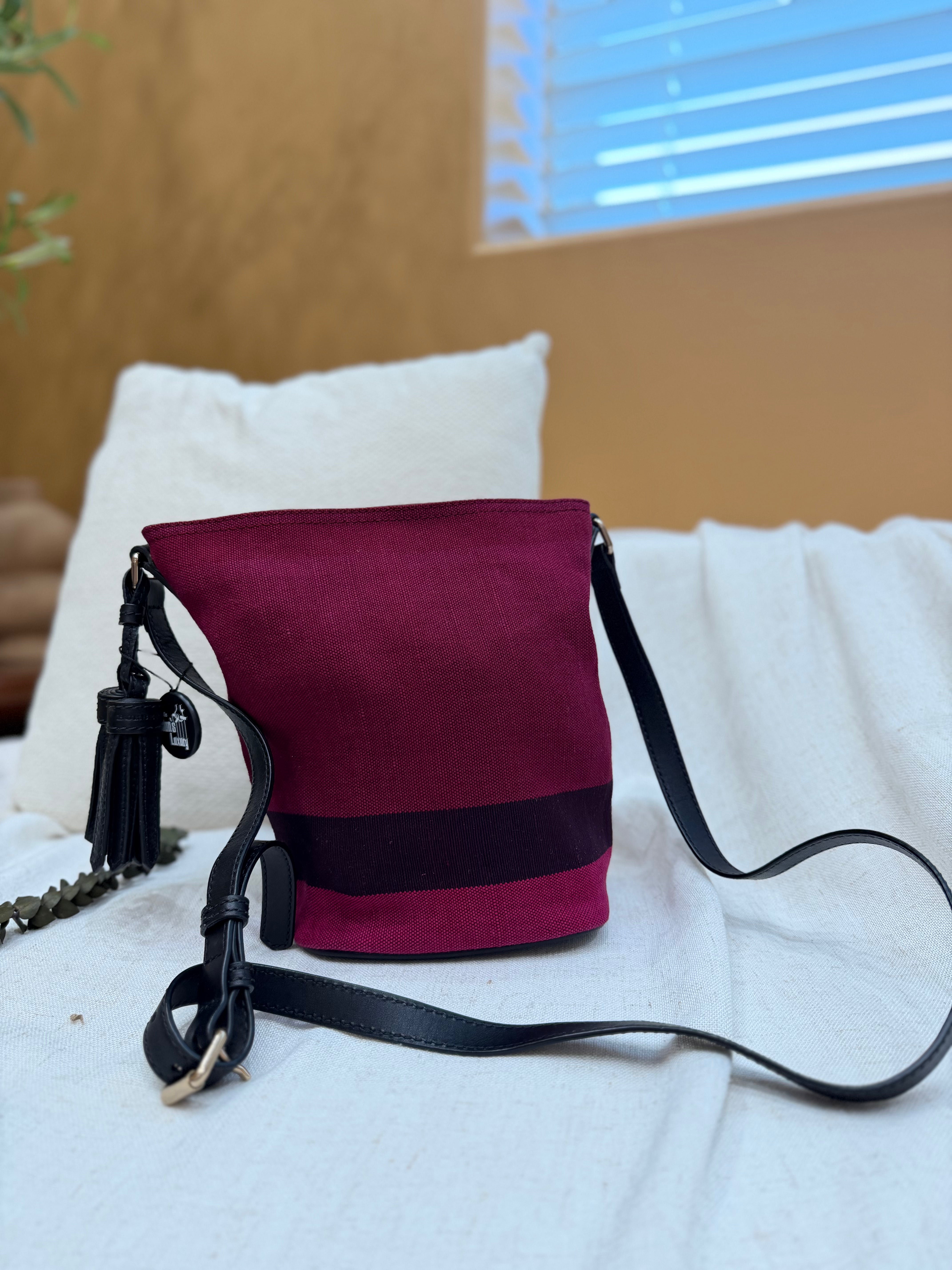 *DONS PRE-DROP* Burberry Raspberry Canvas Mini Ashby Bucket Bag