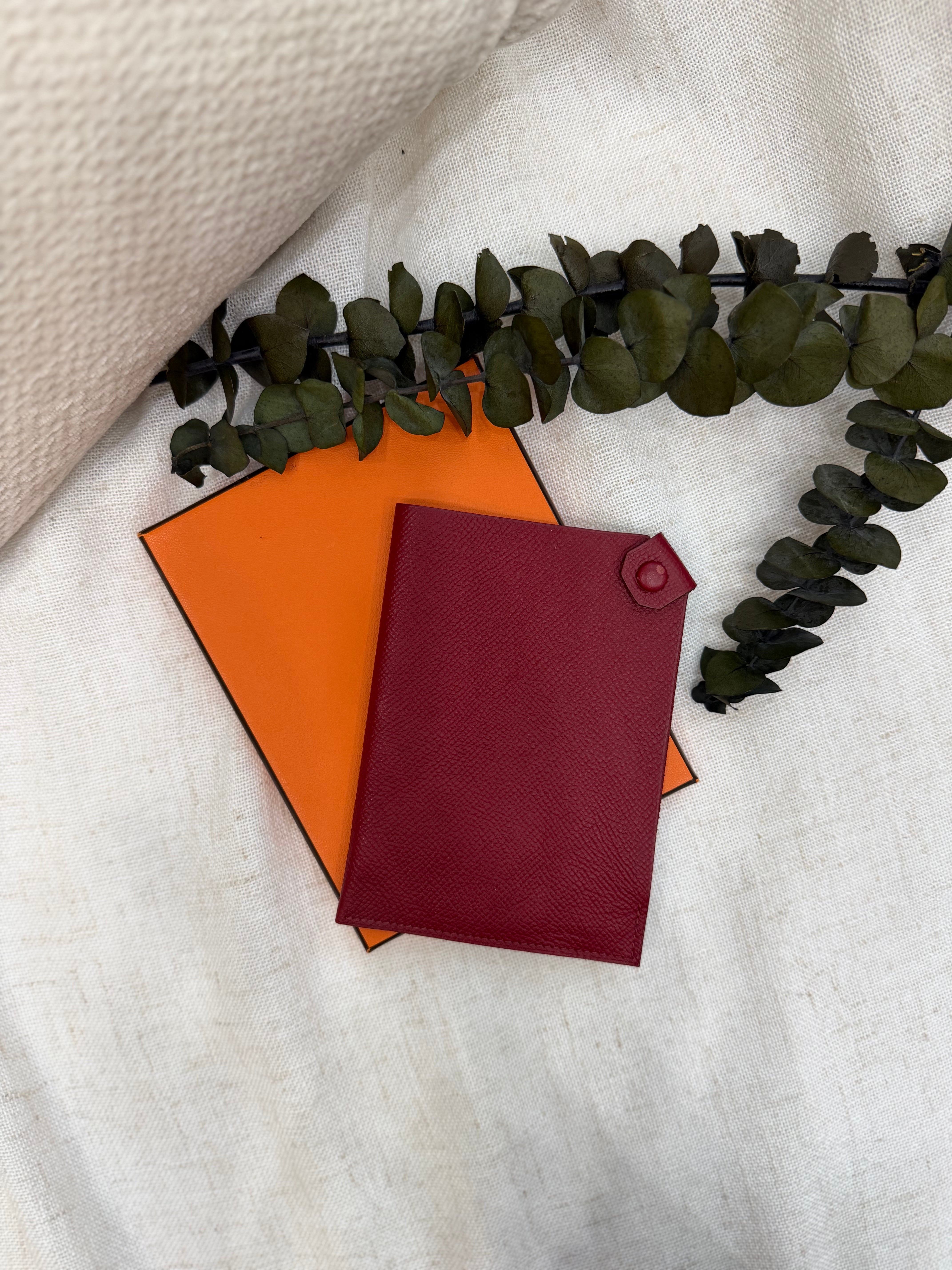*DONS PRE-DROP* Hermes Red Epsom Tarmac PM Passport Holder