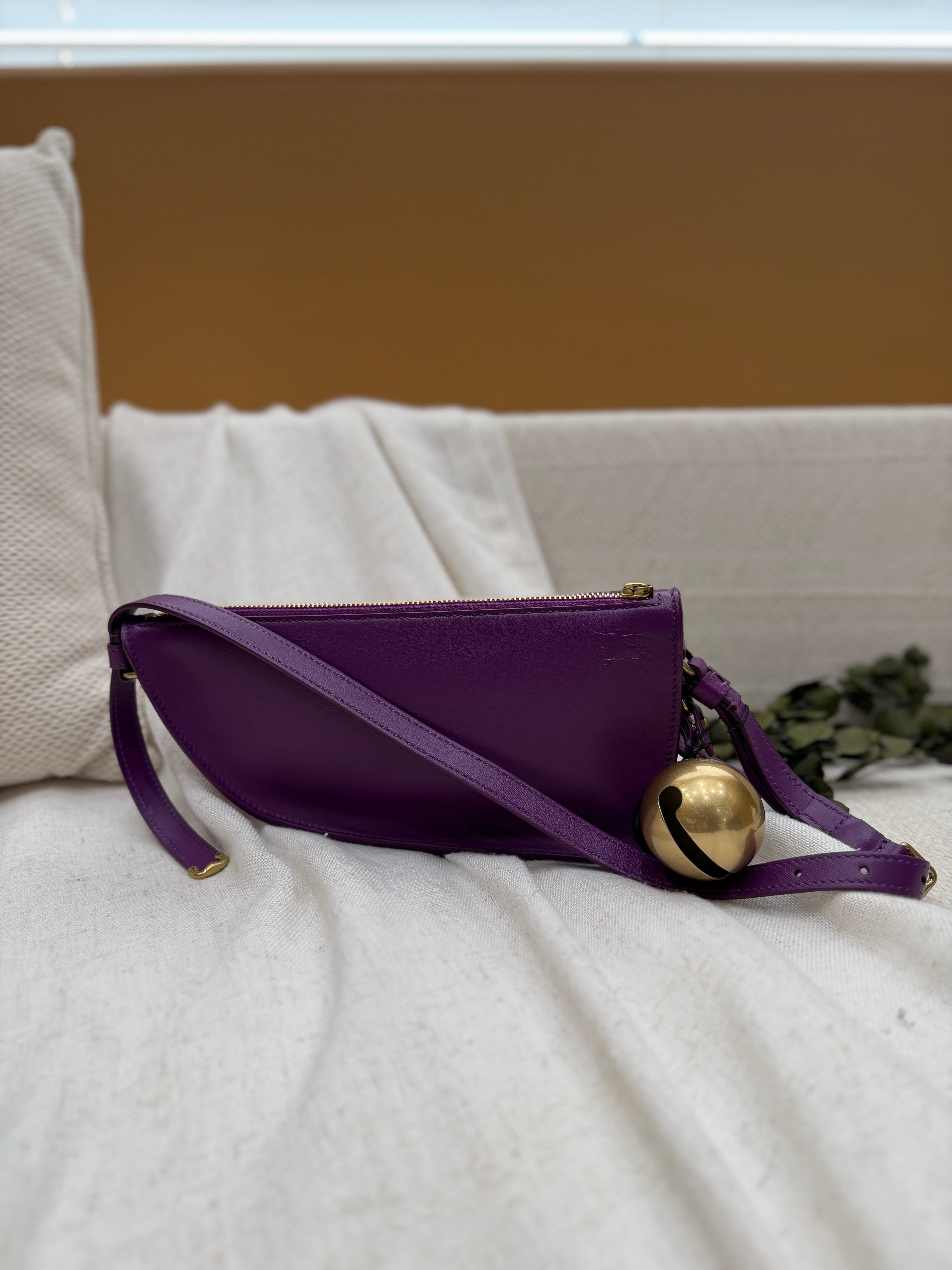 *DONS PRE-DROP* BRAND NEW- Burberry Purple Leather Mini Shield Sling Shoulder Bag