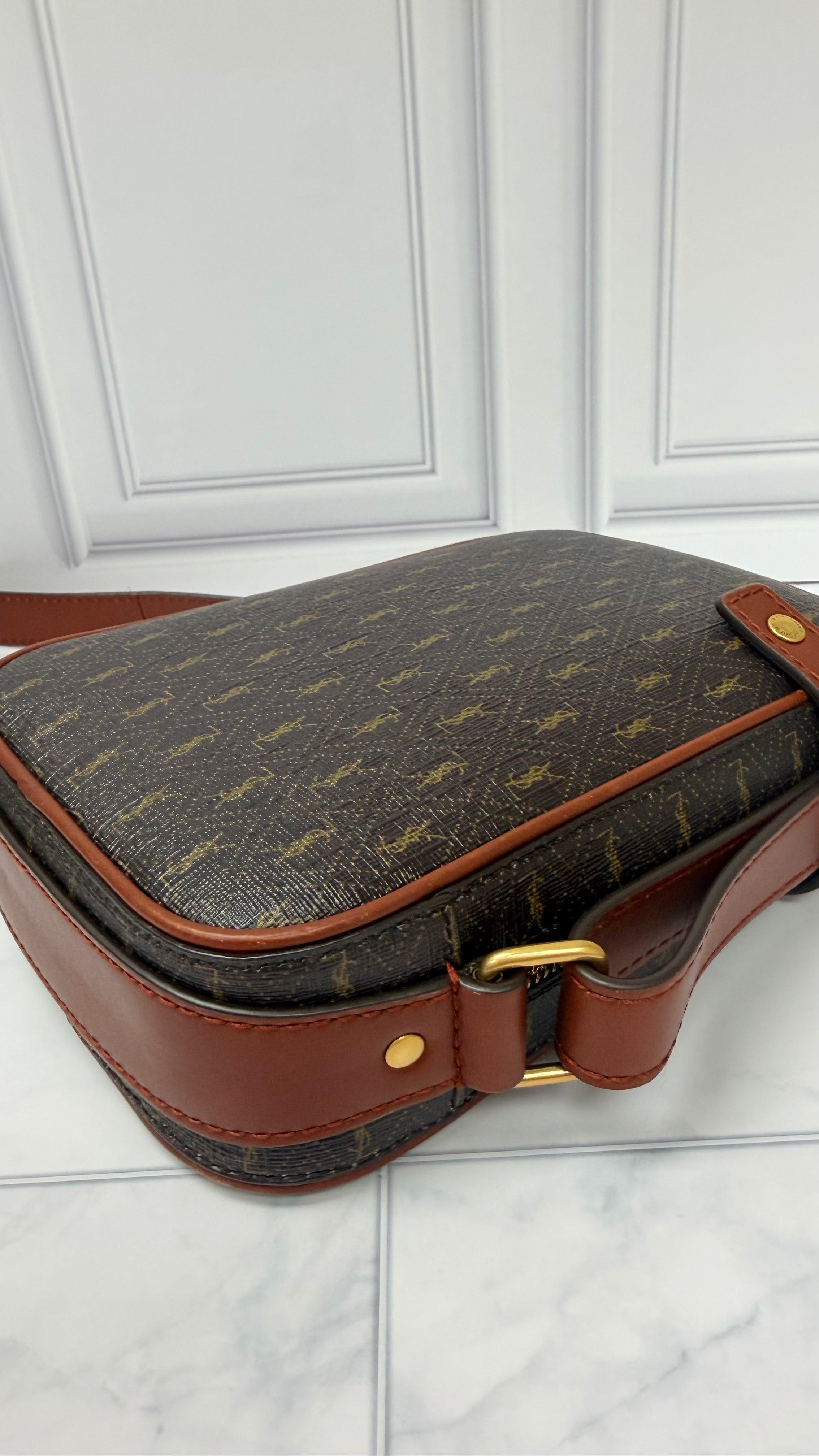 *DONS PRE DROP* Saint Laurent YSL Brown Le Monogram Canvas Crossbody Bag