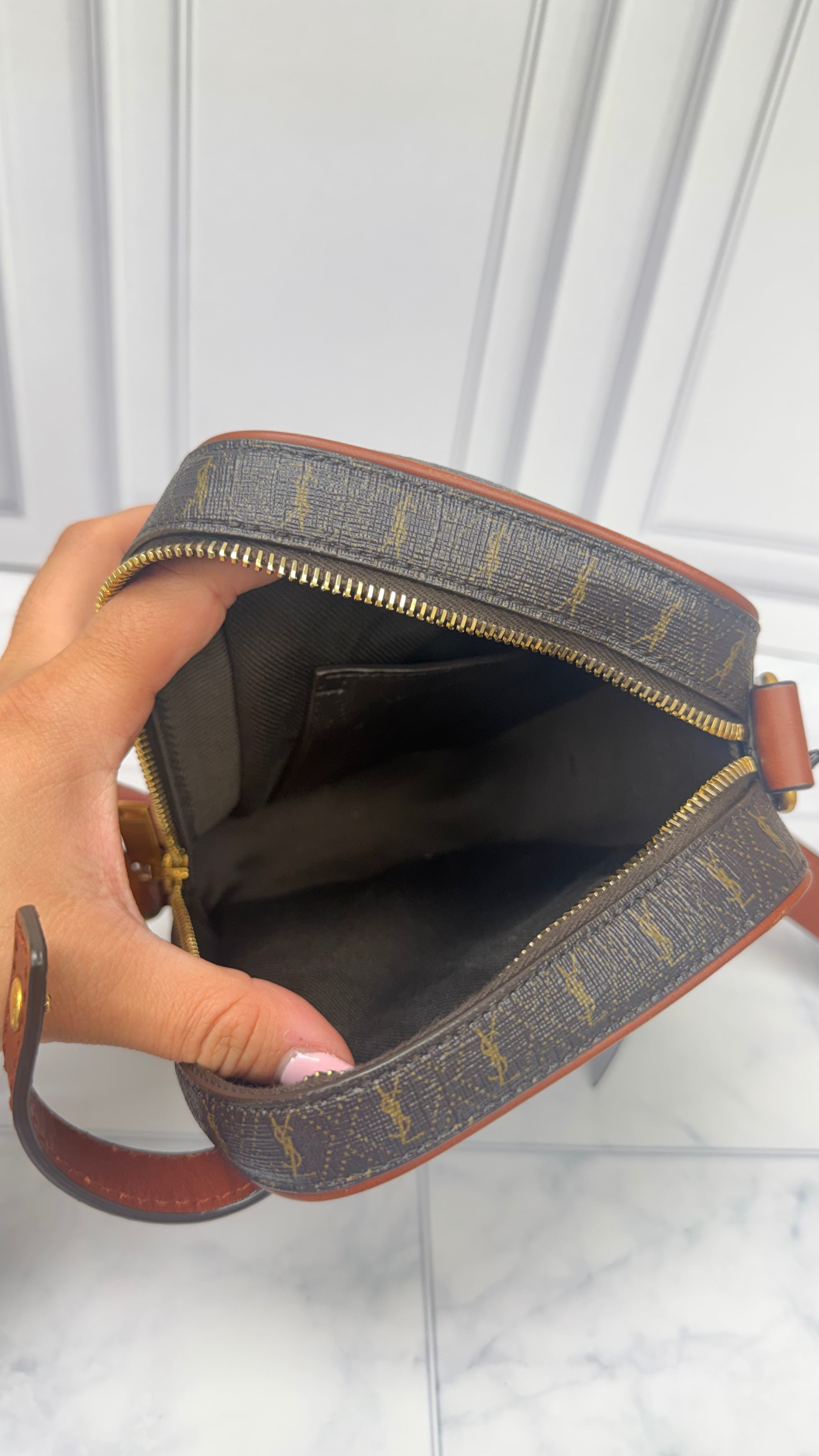 *DONS PRE DROP* Saint Laurent YSL Brown Le Monogram Canvas Crossbody Bag