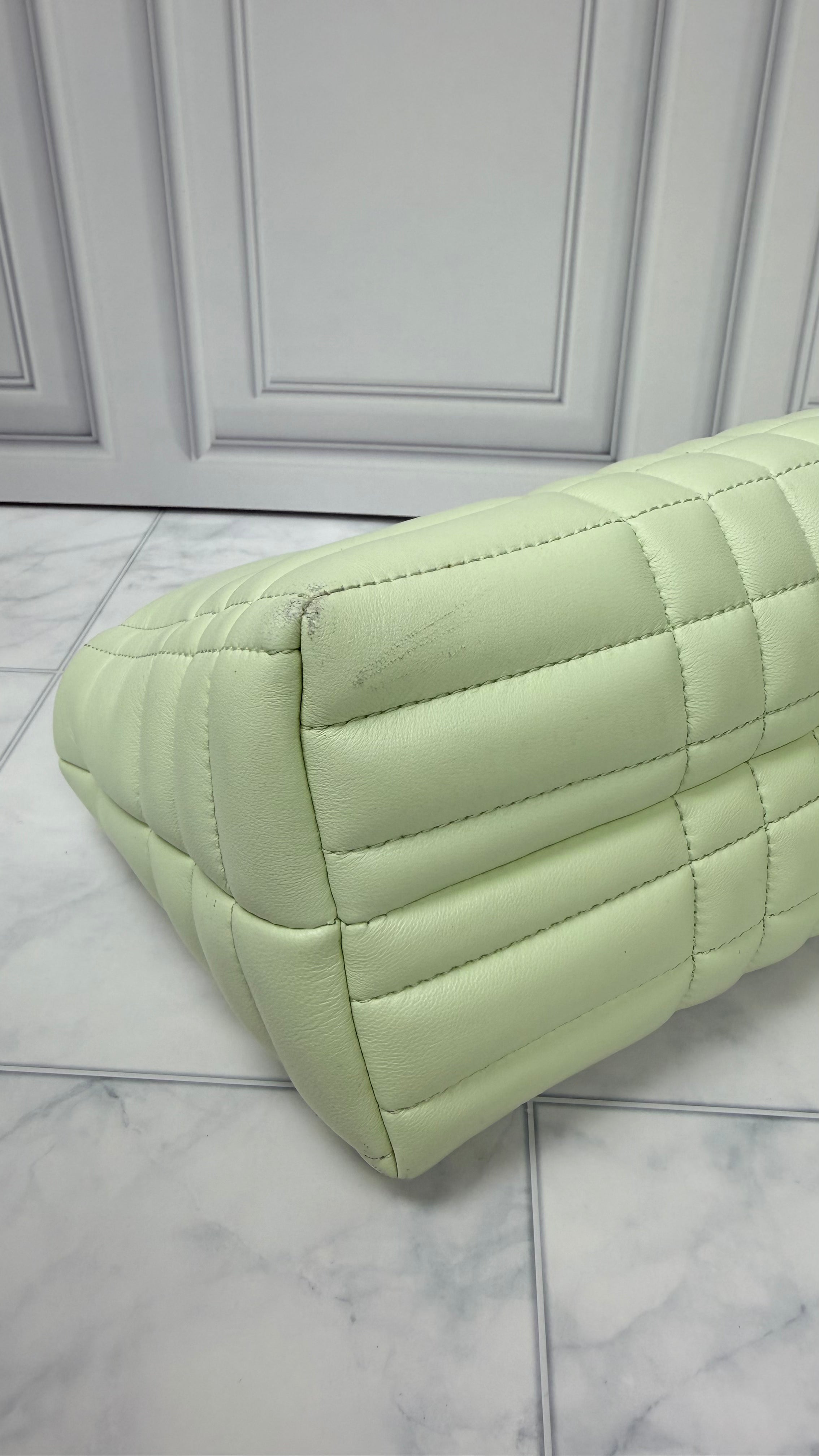 *DONS DROP* Burberry Pistachio Green Quilted Lambskin Small Lola Shoulder Bag