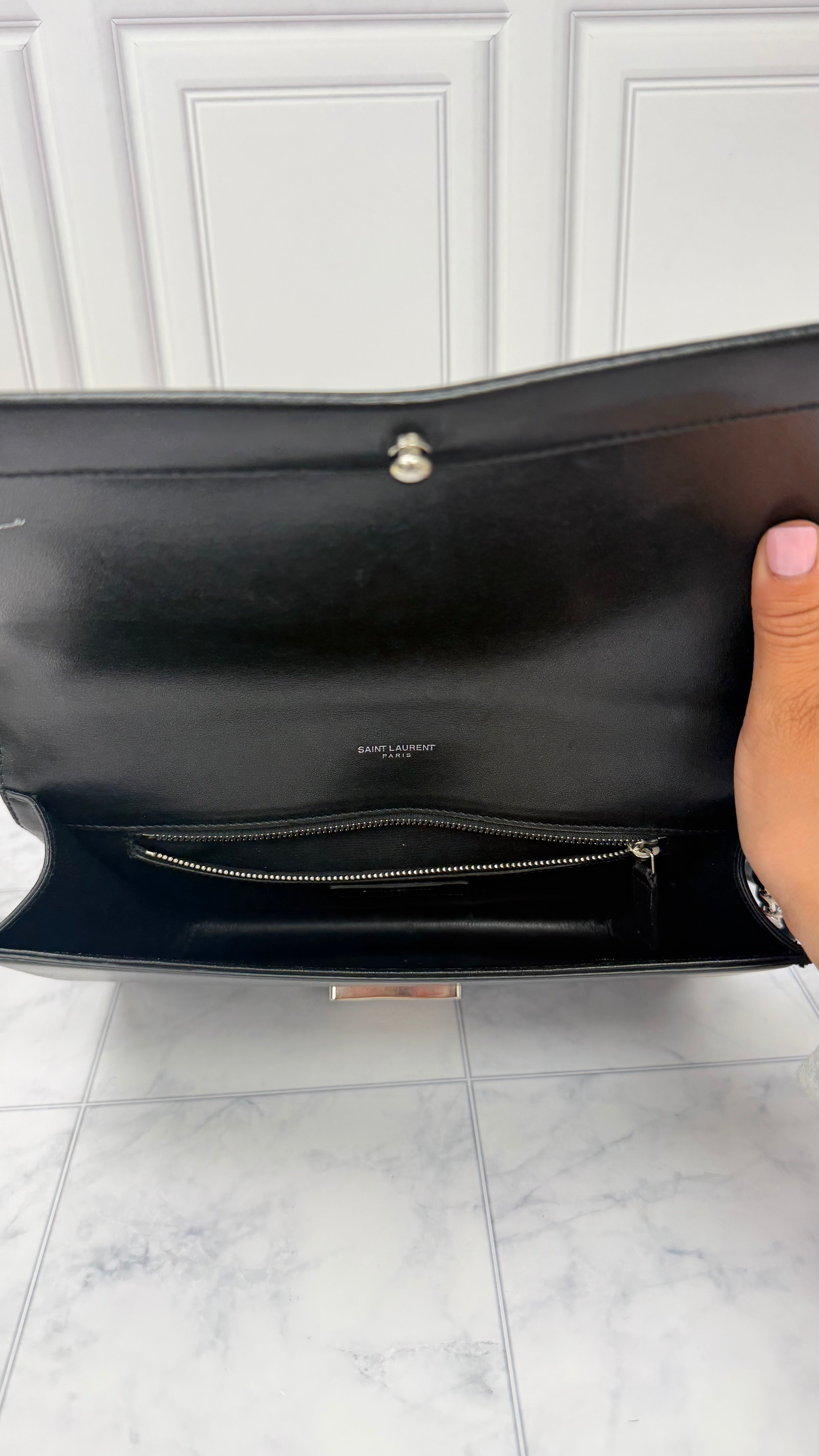 *DONS DROP* Saint Laurent YSL Black Leather Babylone Small Crossbody Bag