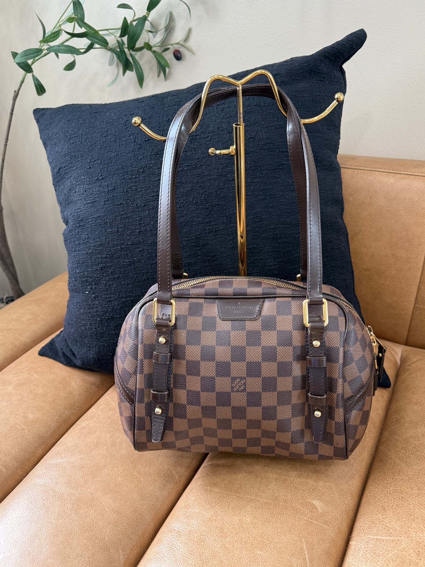 Louis Vuitton Damier Ebene Rivington PM Handbag
