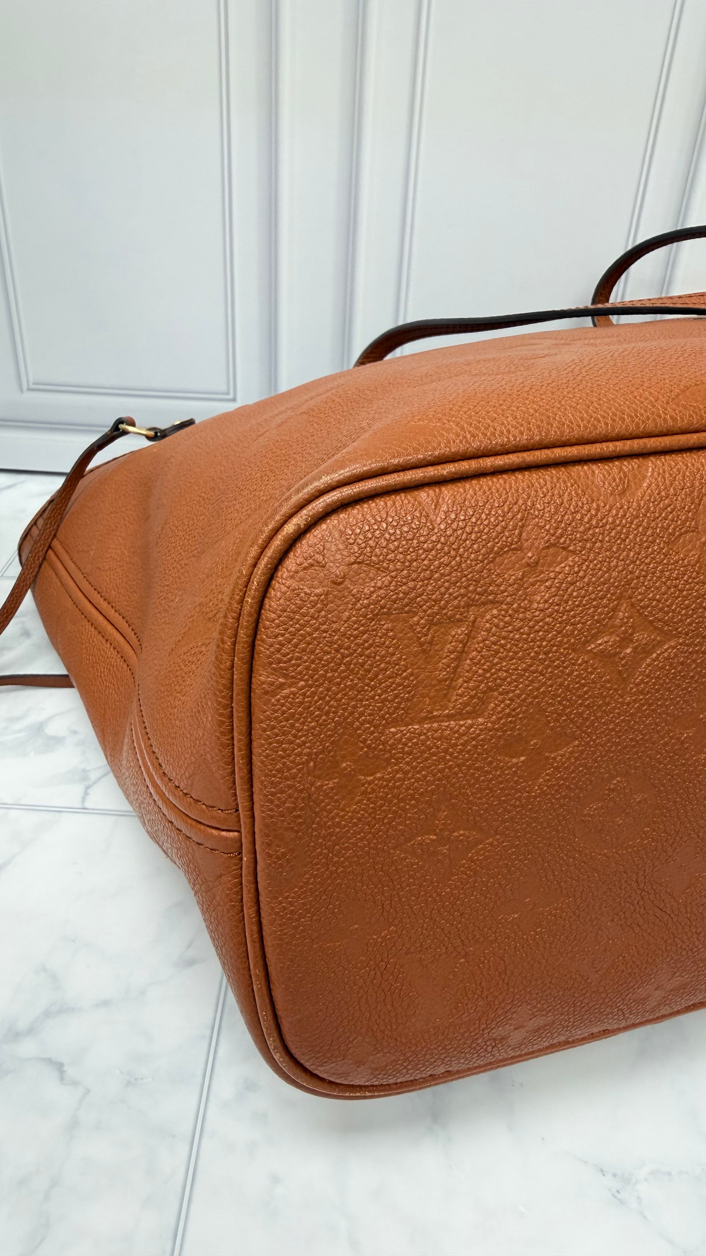 *DONS DROP* Louis Vuitton Brown Monogram Empreinte Leather Neverfull MM