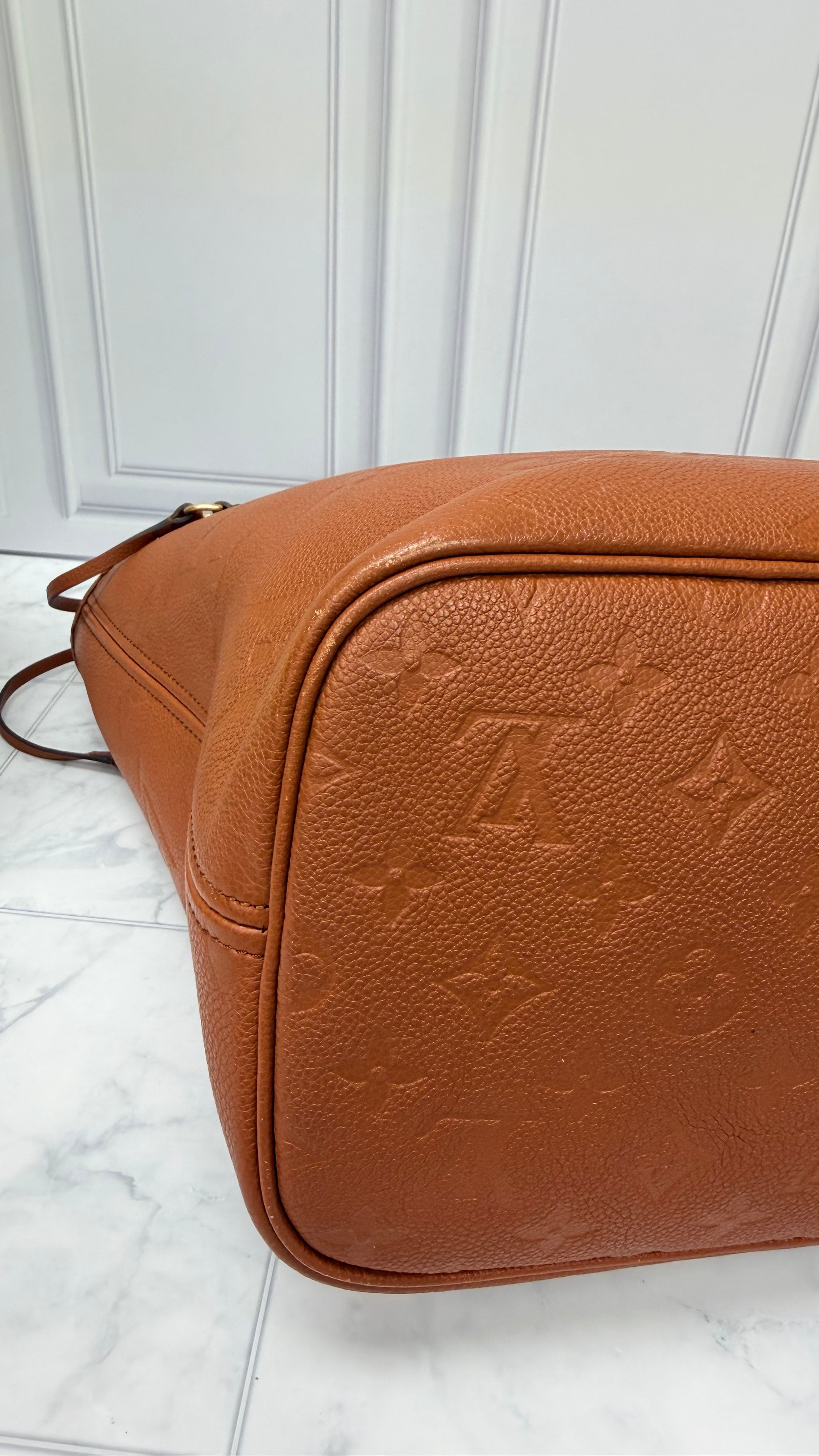 *DONS DROP* Louis Vuitton Brown Monogram Empreinte Leather Neverfull MM