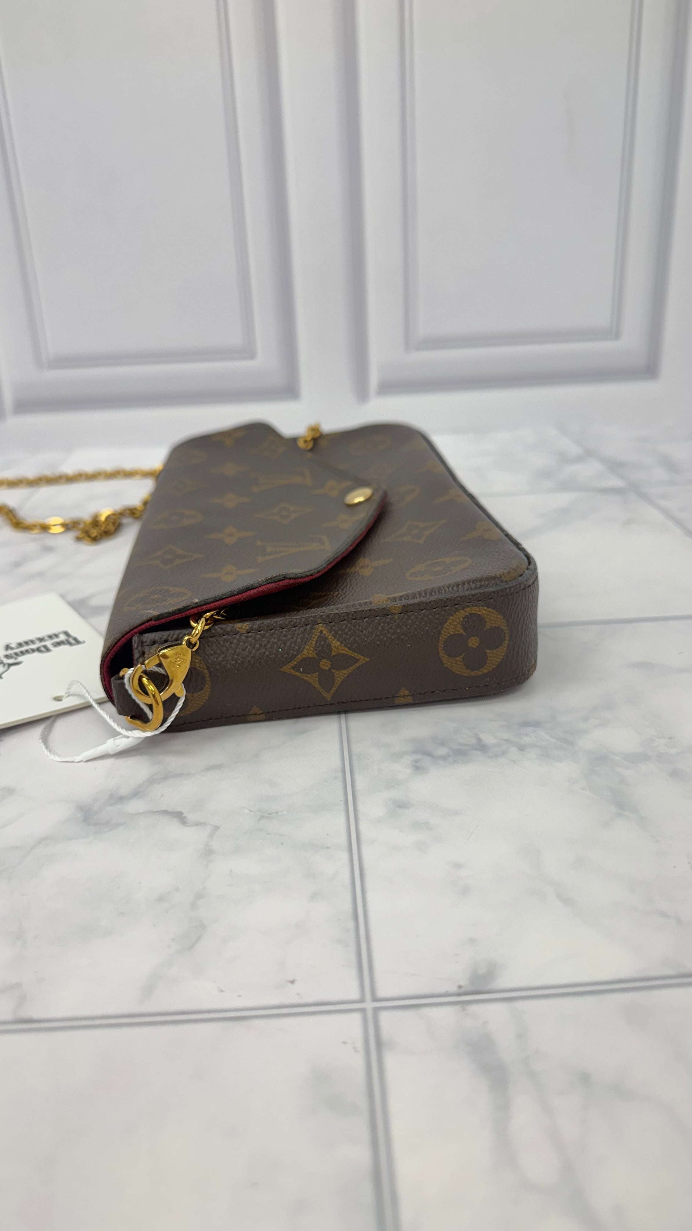 Louis Vuitton Monogram Burgundy Pochette Felicie Crossbody Bag