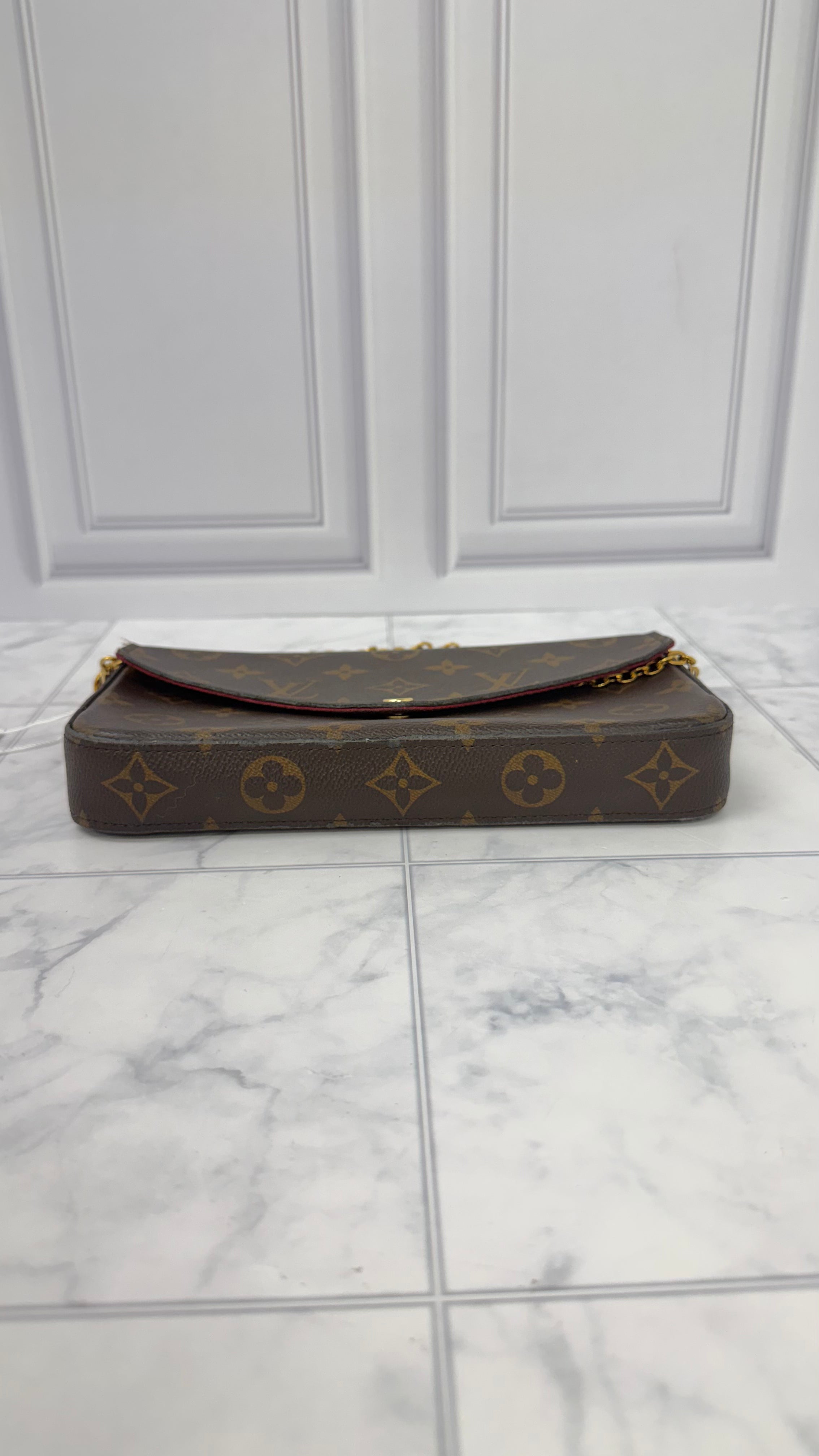 Louis Vuitton Monogram Burgundy Pochette Felicie Crossbody Bag