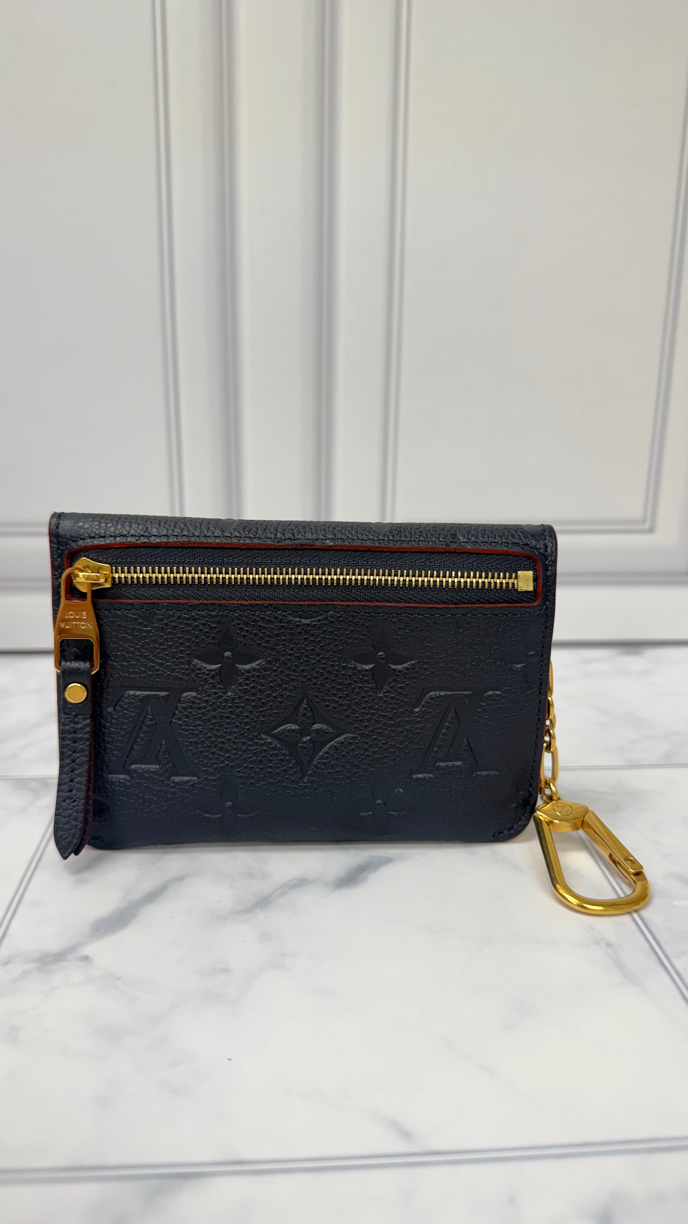 *DONS DROP* Louis Vuitton Navy Blue Empreinte Key Pouch