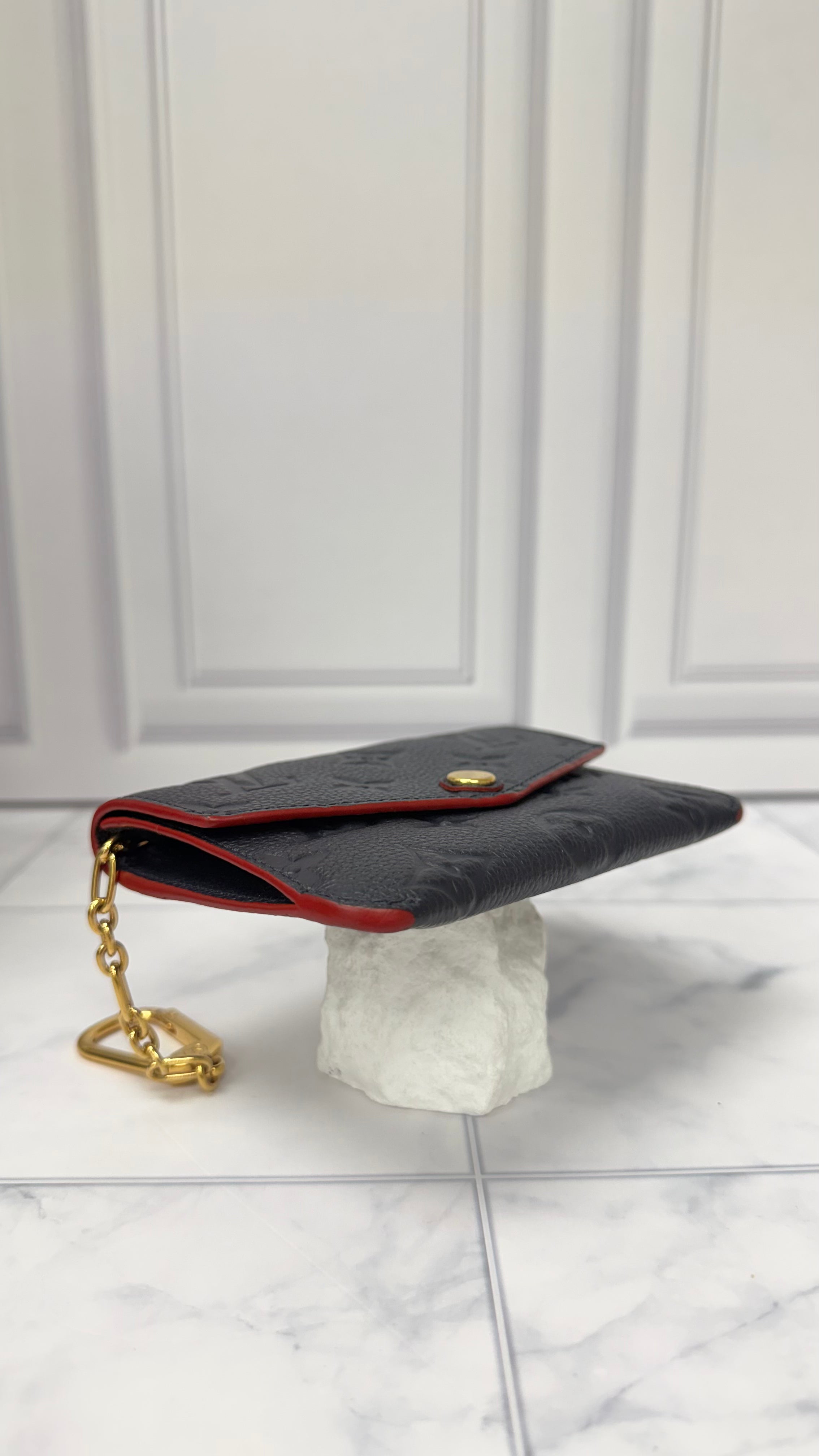 *DONS DROP* Louis Vuitton Navy Blue Empreinte Key Pouch