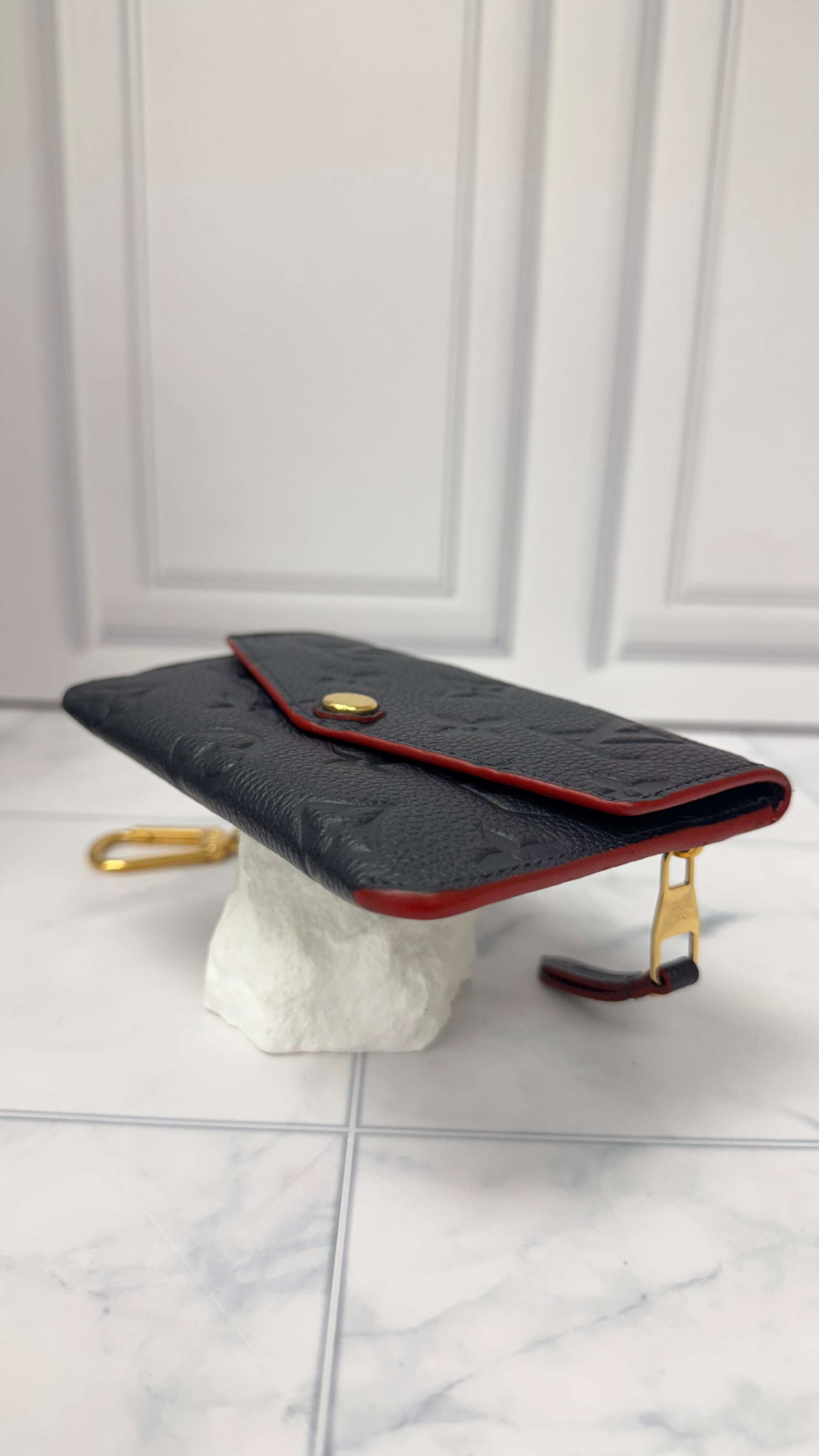 *DONS DROP* Louis Vuitton Navy Blue Empreinte Key Pouch